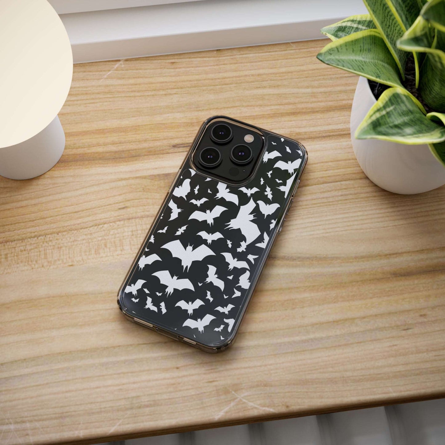 Bat Pattern - Clear Phone Cases