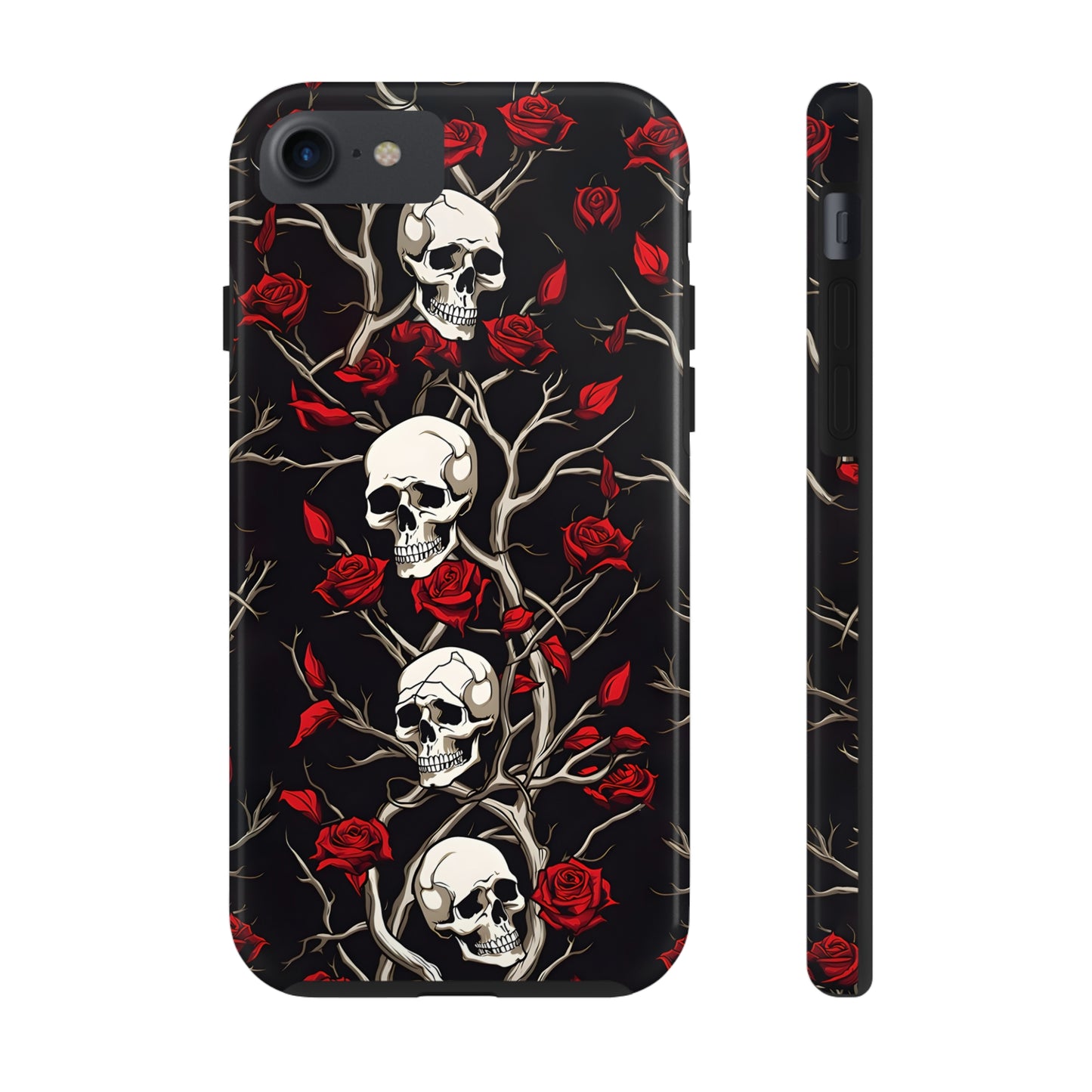 Skull and Rose - Tough iPhone Cases