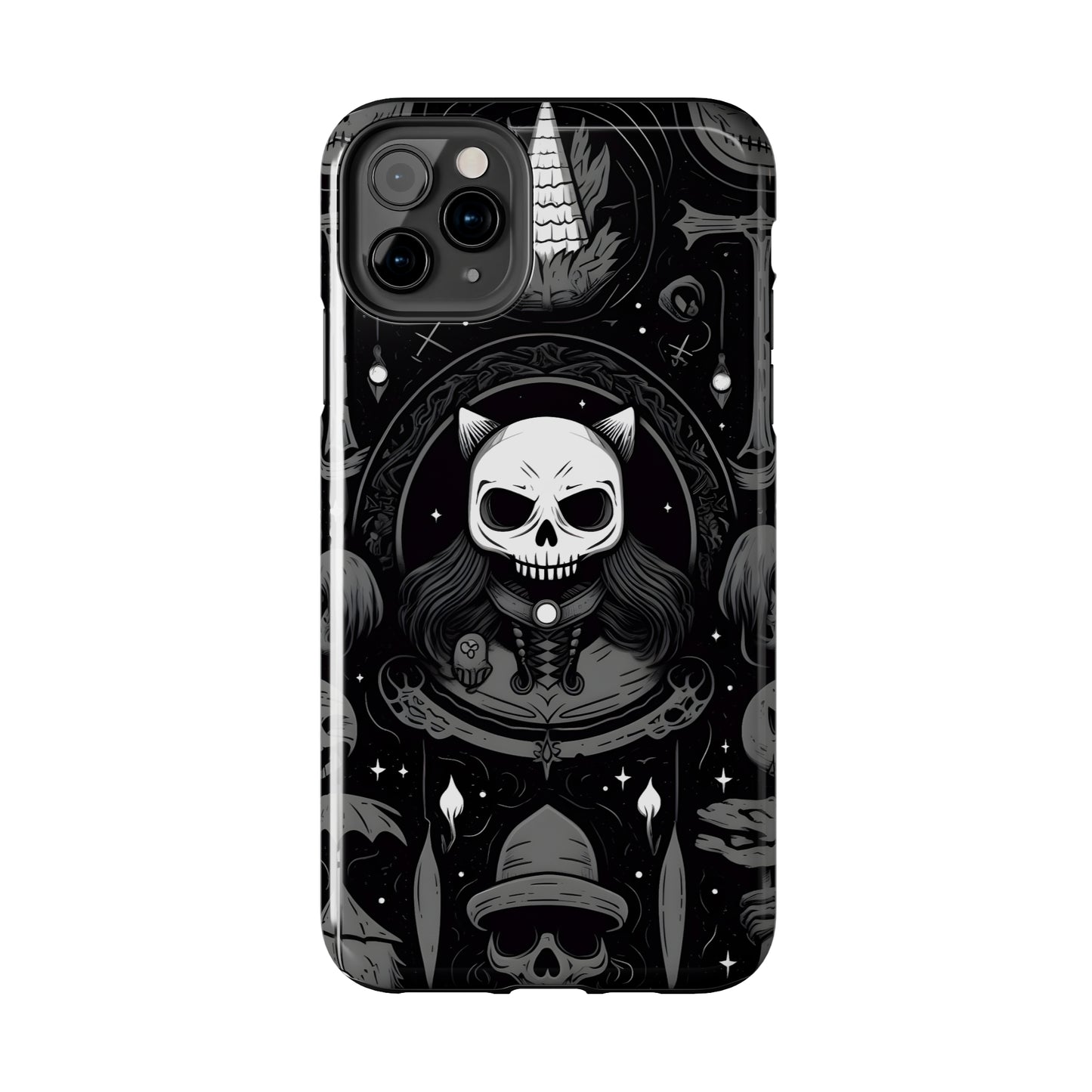Spooky Patternal Skulls - Protective iPhone Cases