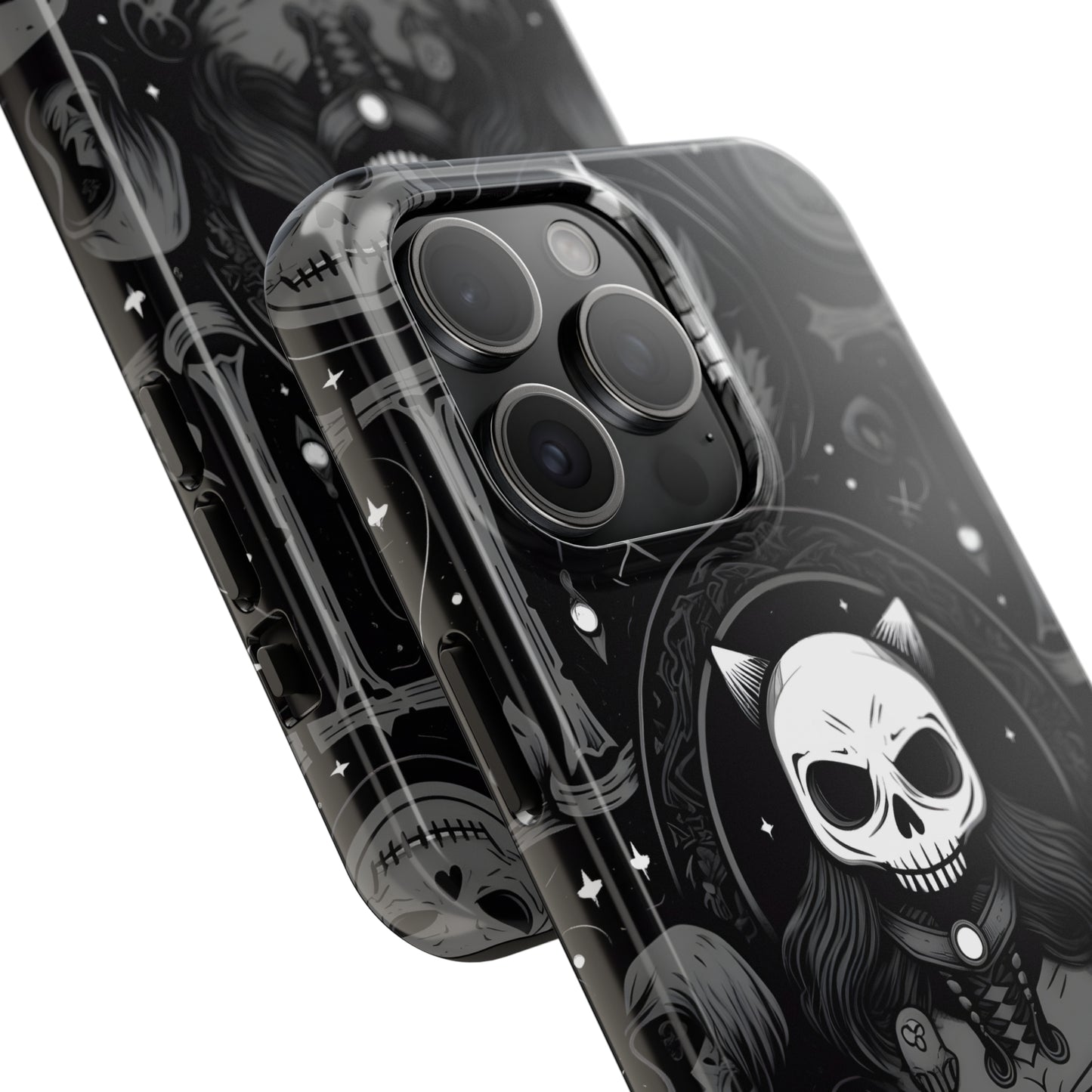 Spooky Patternal Skulls - Protective iPhone Cases