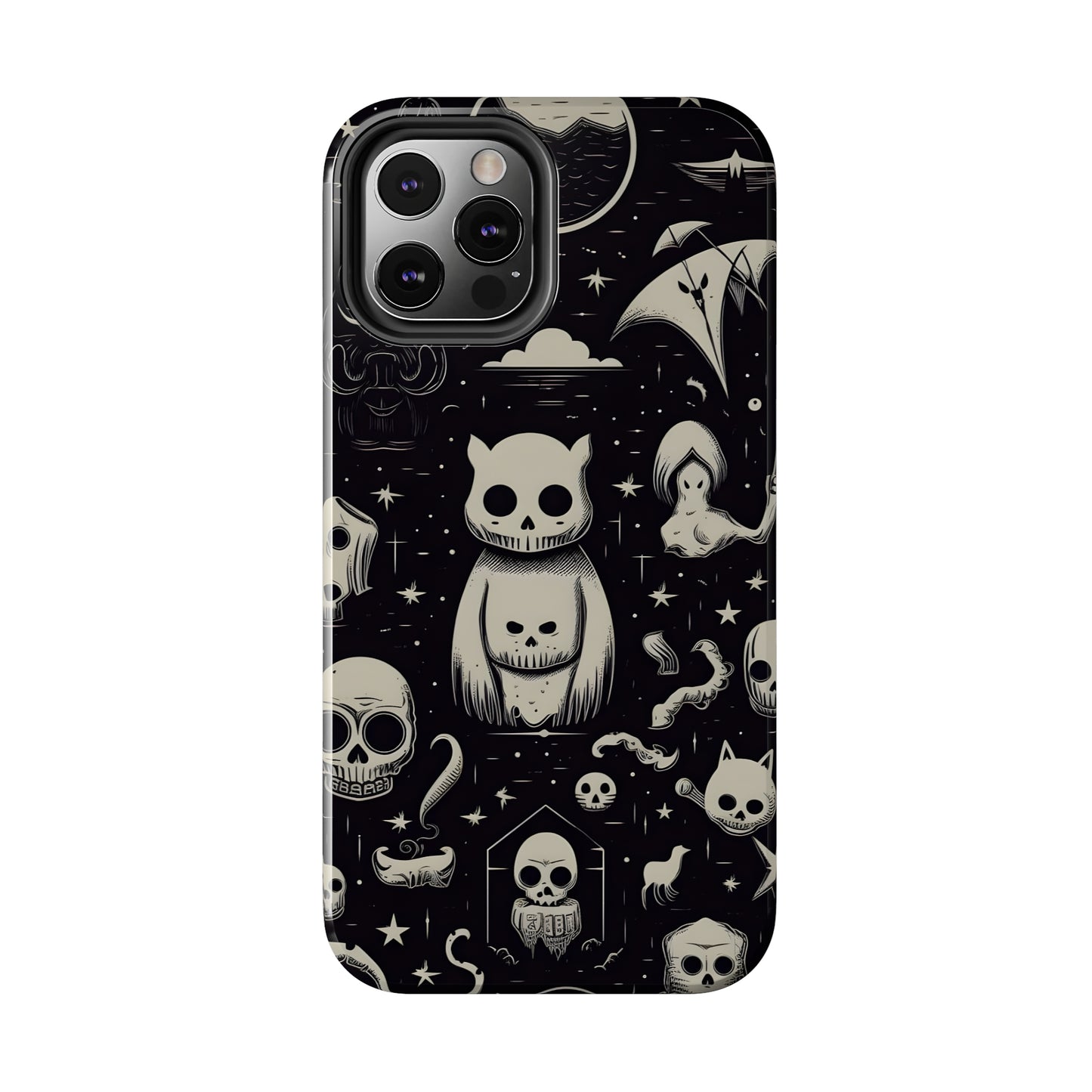 Spooky Skull Patterns - Protective iPhone Cases