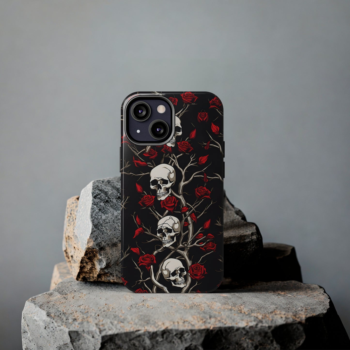 Skull and Rose - Tough iPhone Cases