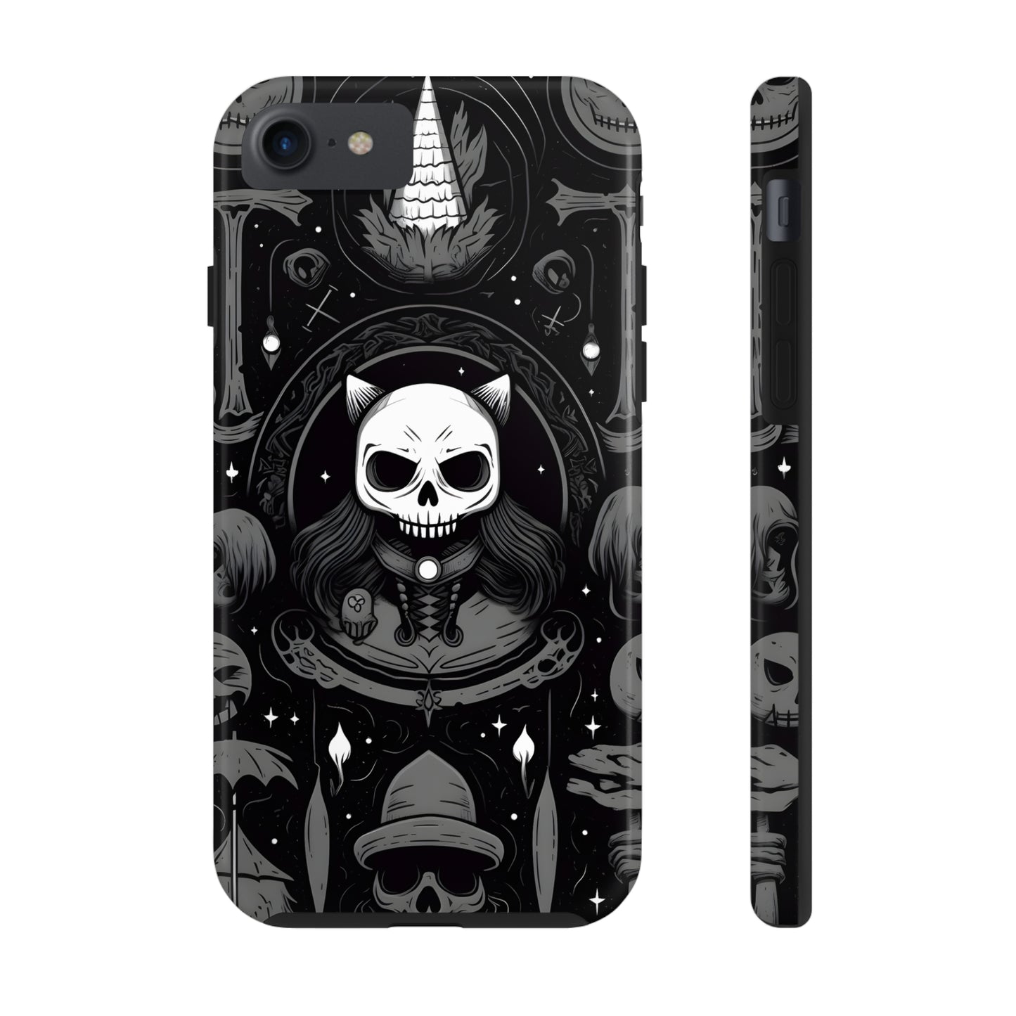 Spooky Patternal Skulls - Protective iPhone Cases