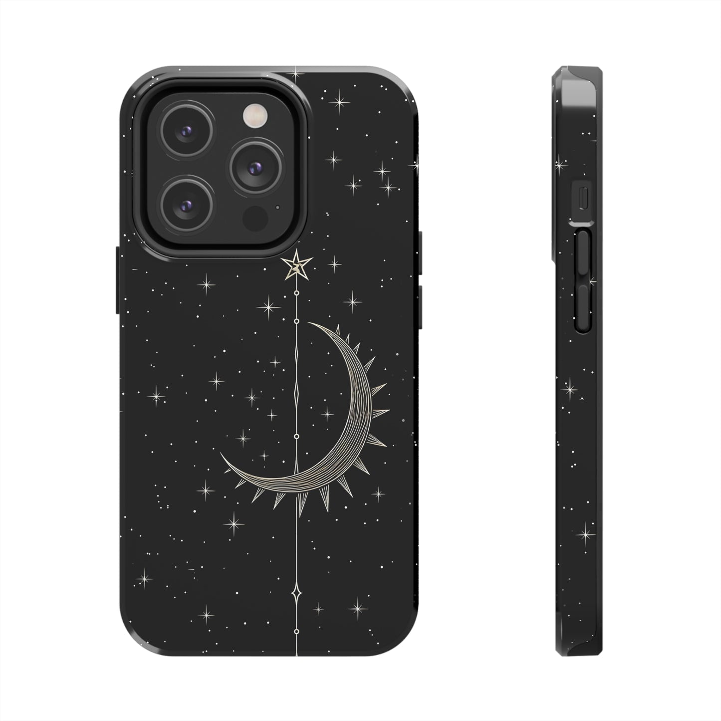 Gothic Crescent Moon - Protective iPhone Cases
