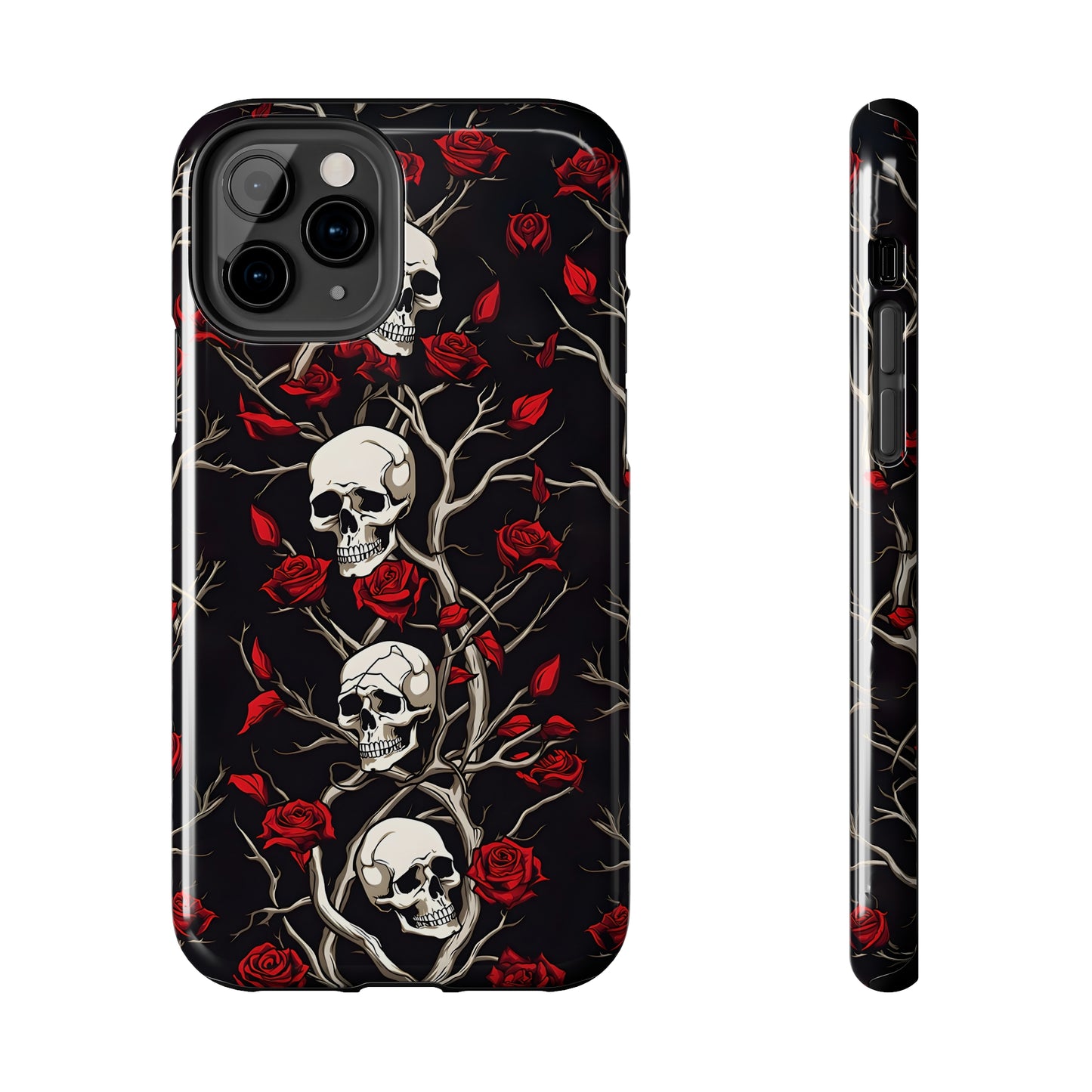 Skull and Rose - Tough iPhone Cases