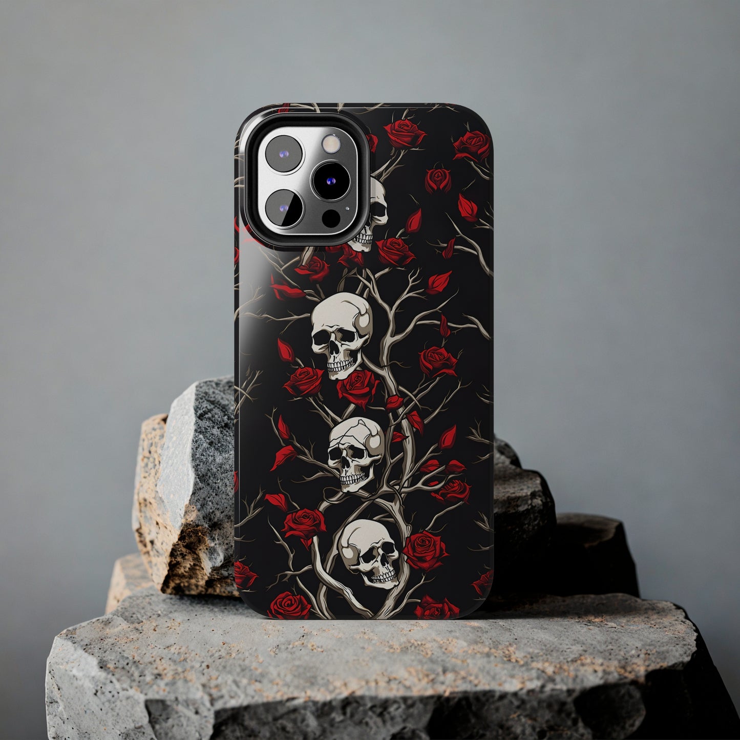Skull and Rose - Tough iPhone Cases