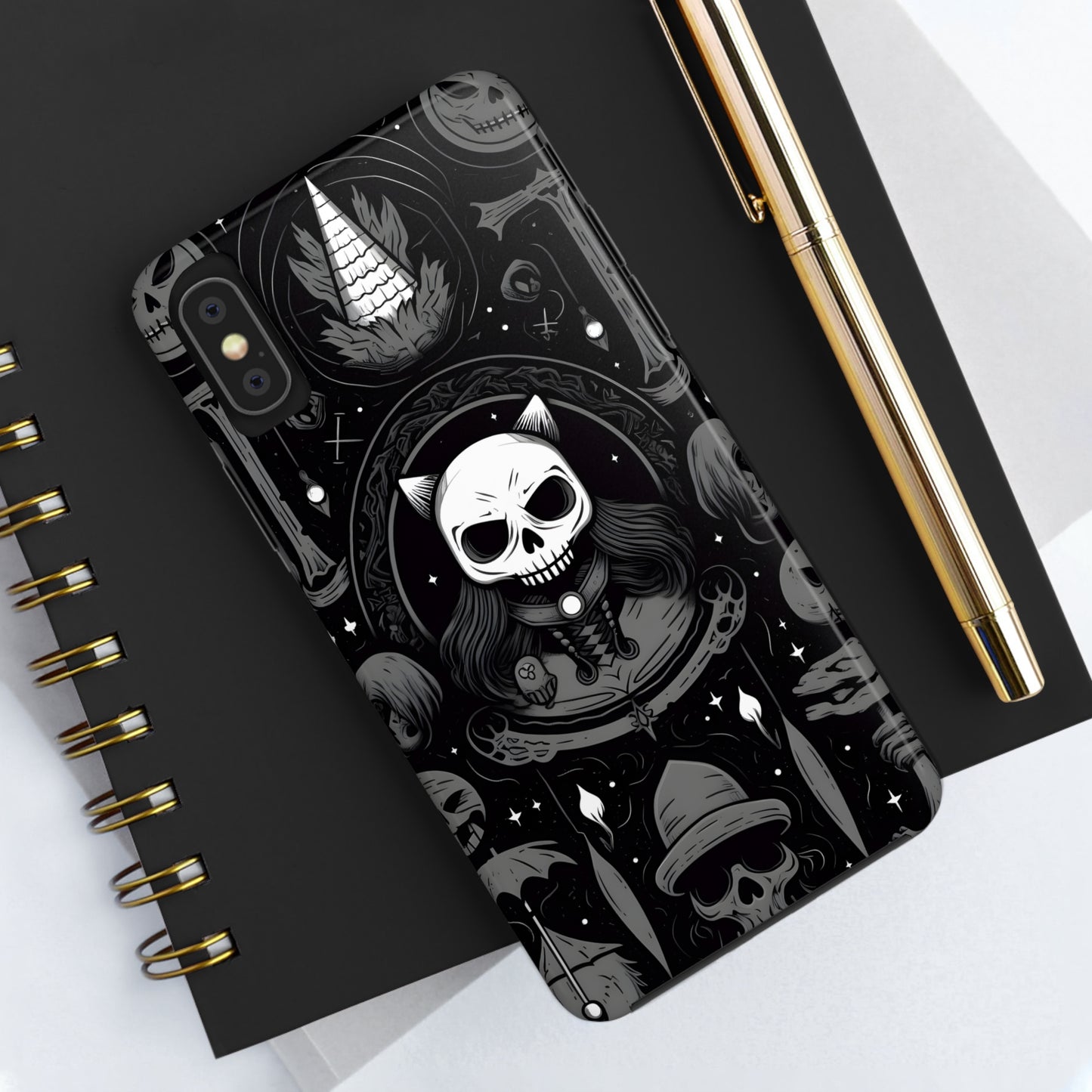 Spooky Patternal Skulls - Protective iPhone Cases