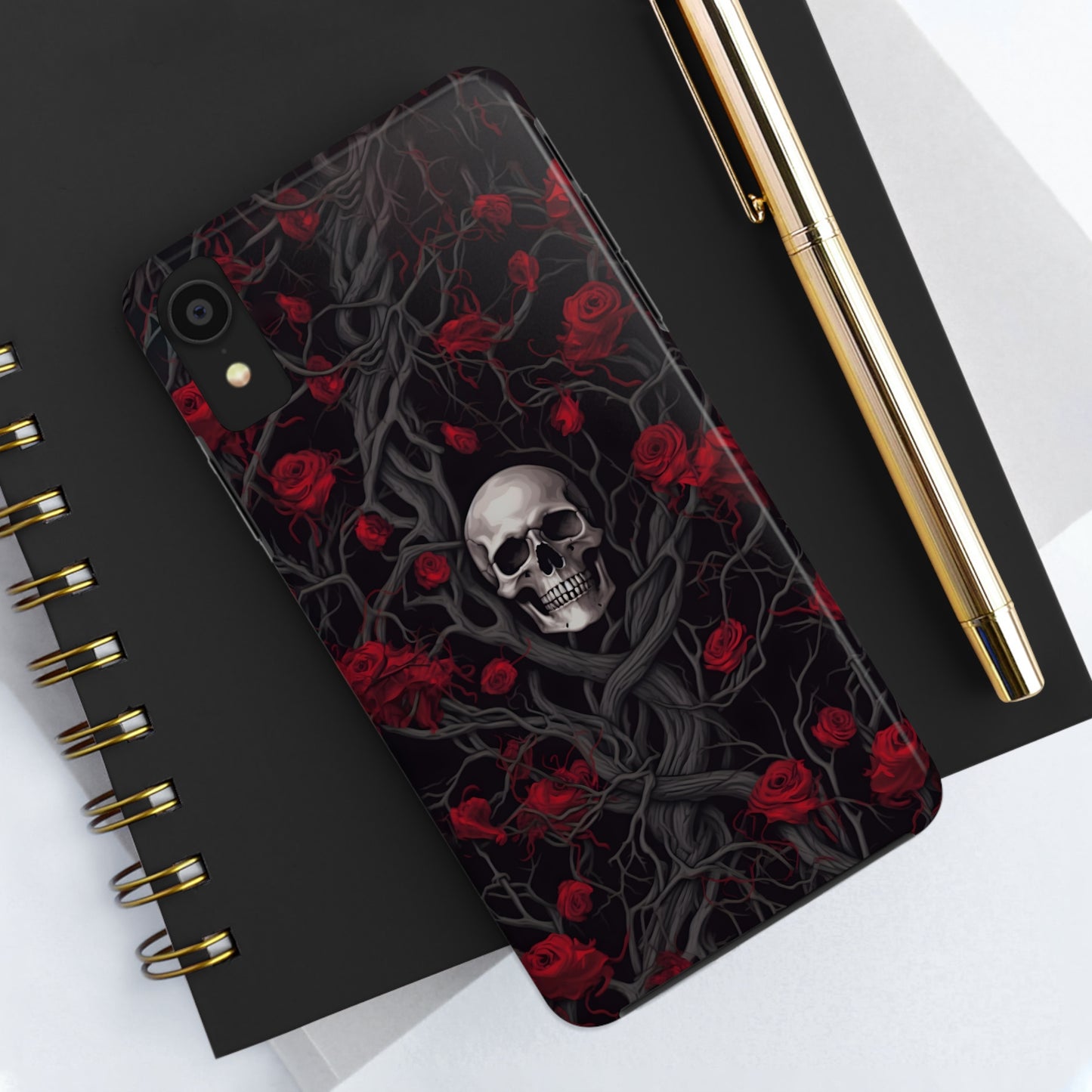 Skull and Roses - Tough iPhone Cases