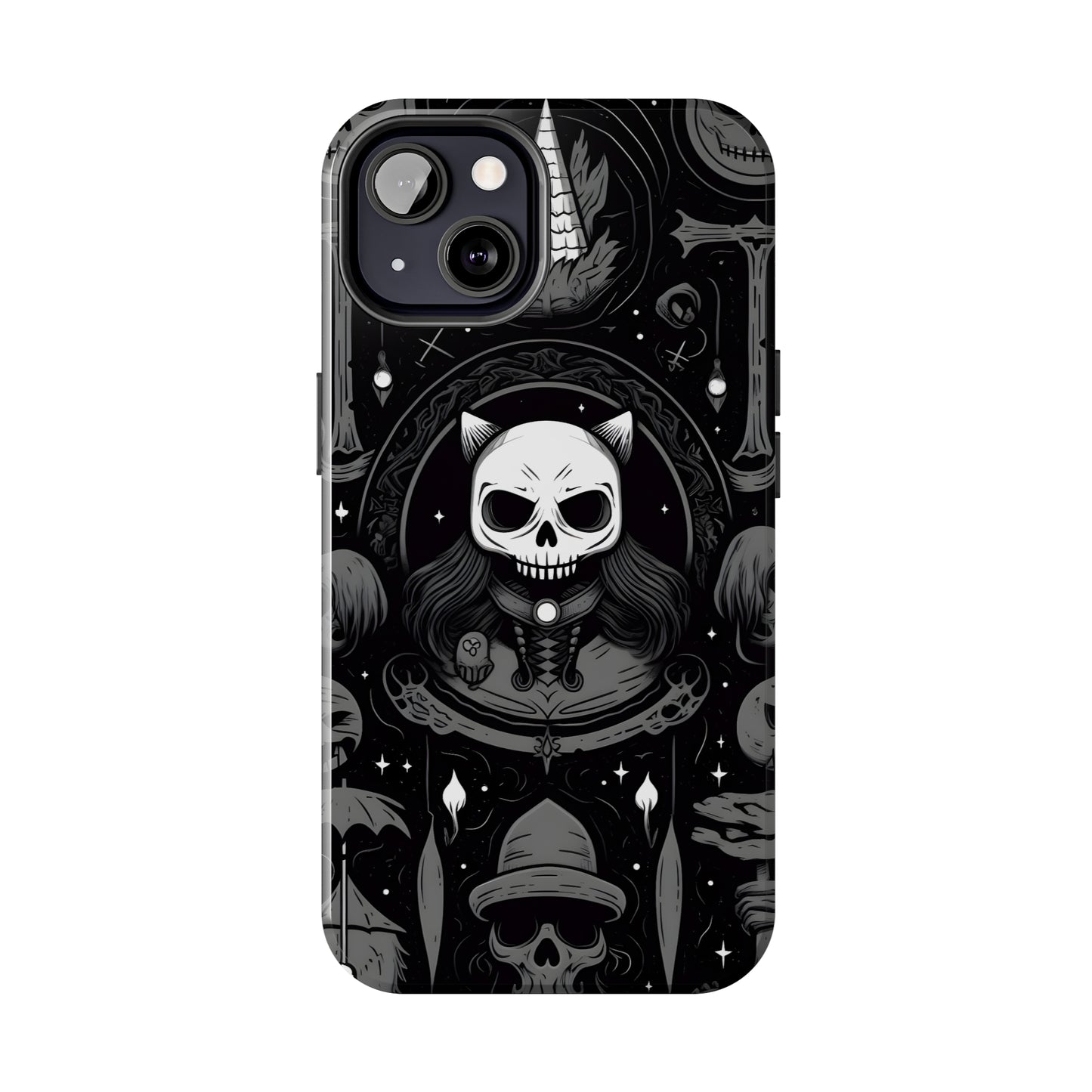 Spooky Patternal Skulls - Protective iPhone Cases