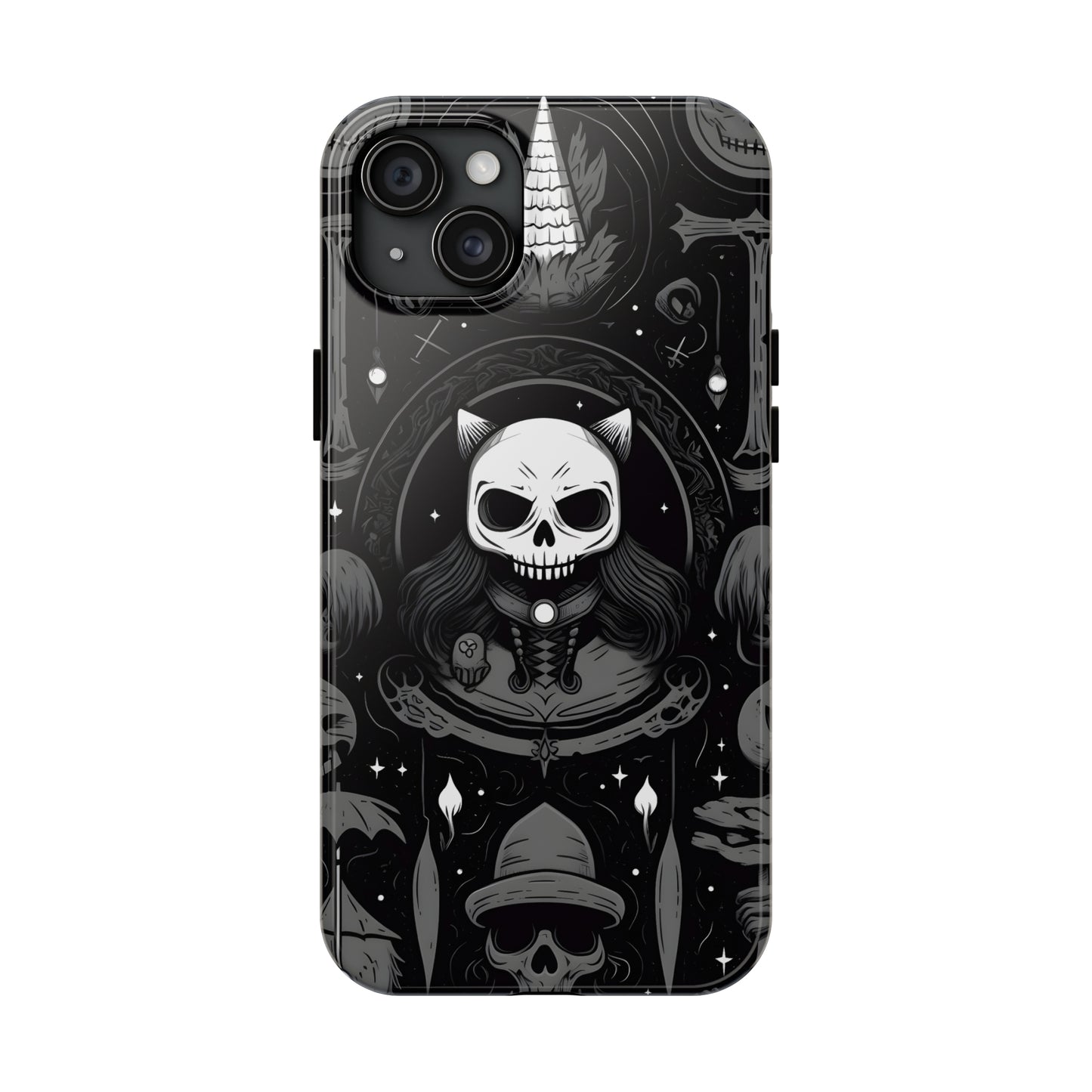 Spooky Patternal Skulls - Protective iPhone Cases