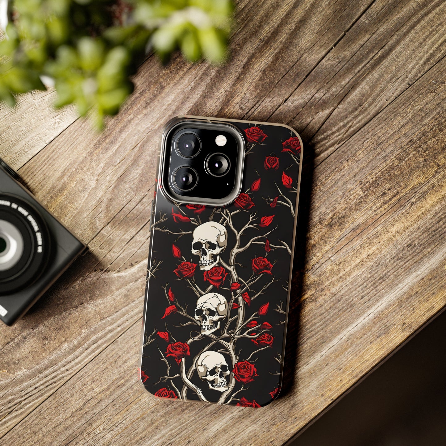 Skull and Rose - Tough iPhone Cases