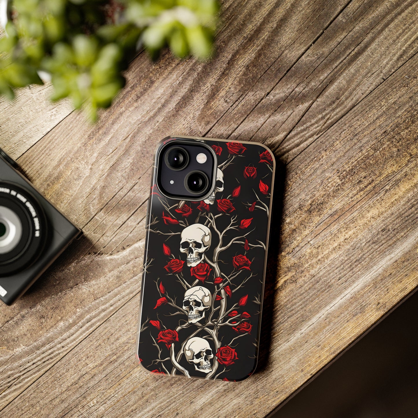 Skull and Rose - Tough iPhone Cases