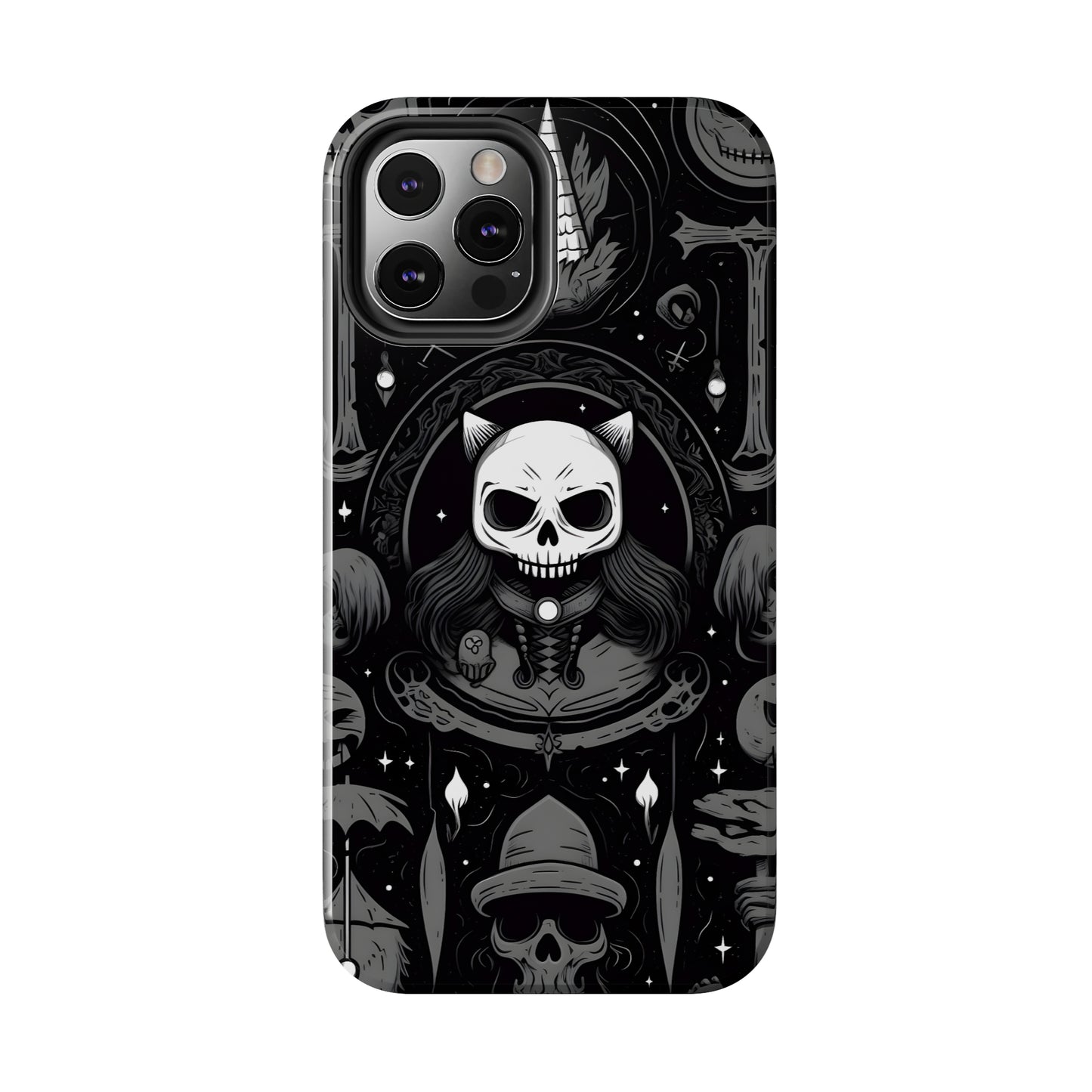 Spooky Patternal Skulls - Protective iPhone Cases