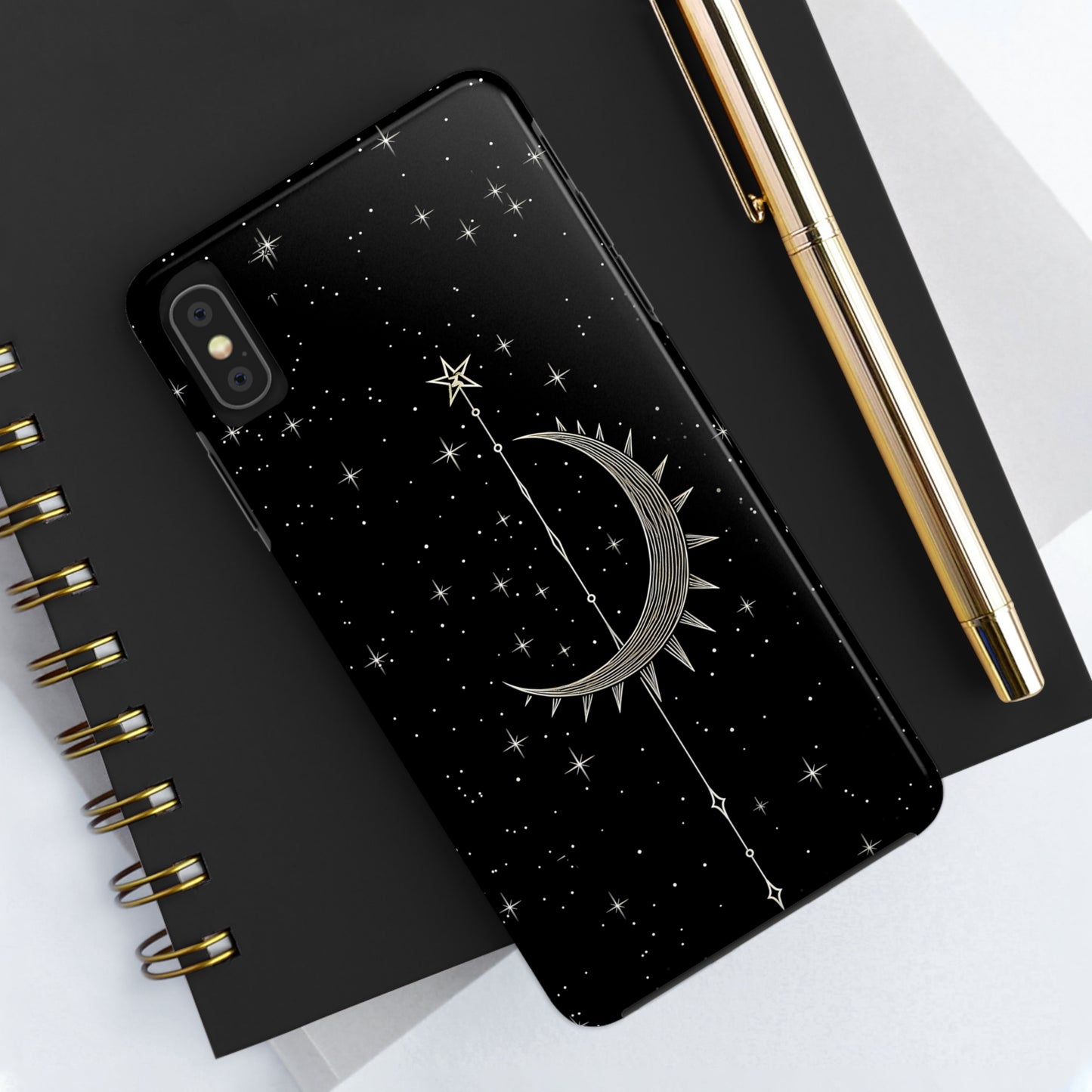 Gothic Crescent Moon - Protective iPhone Cases