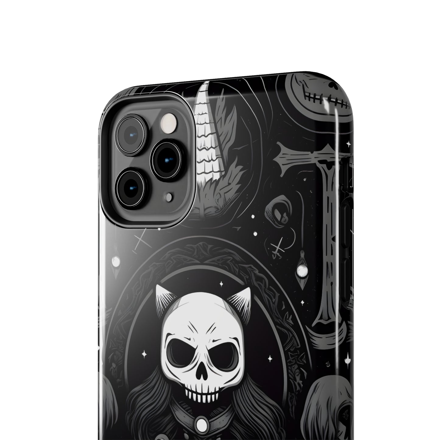 Spooky Patternal Skulls - Protective iPhone Cases