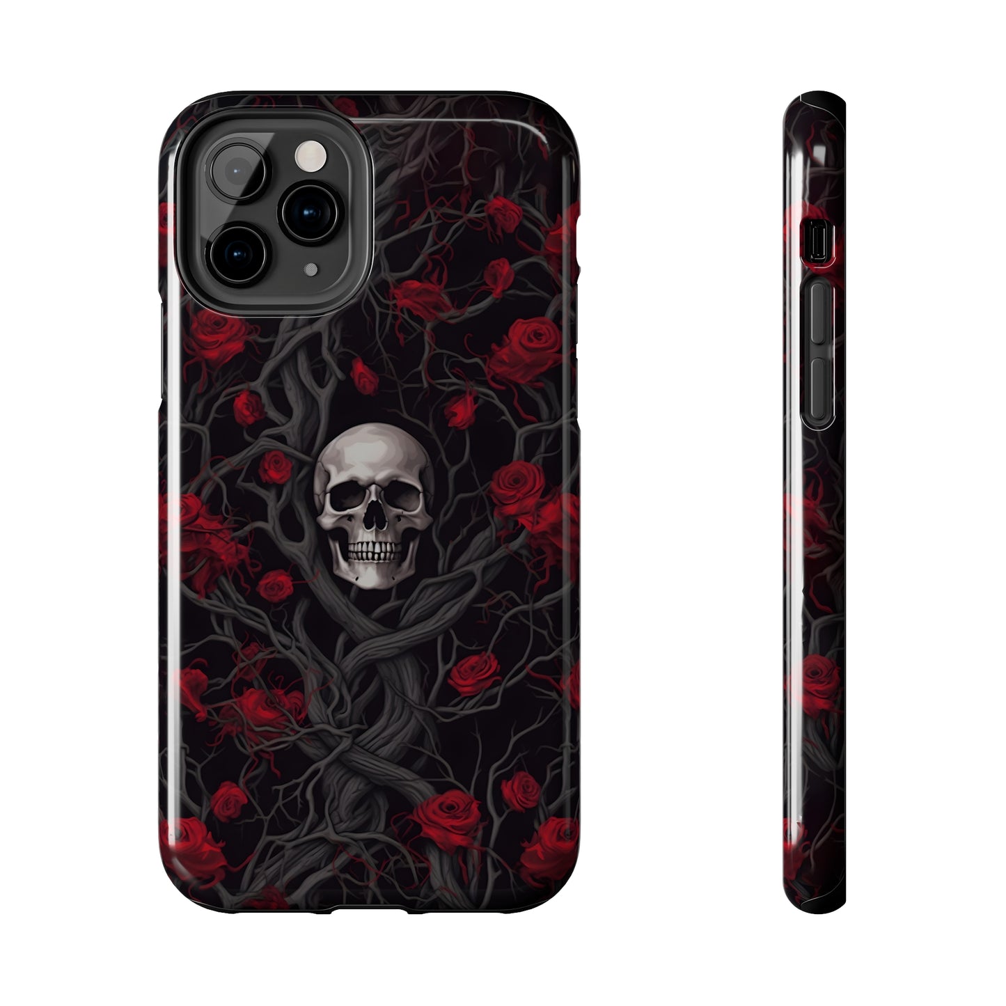 Skull and Roses - Tough iPhone Cases