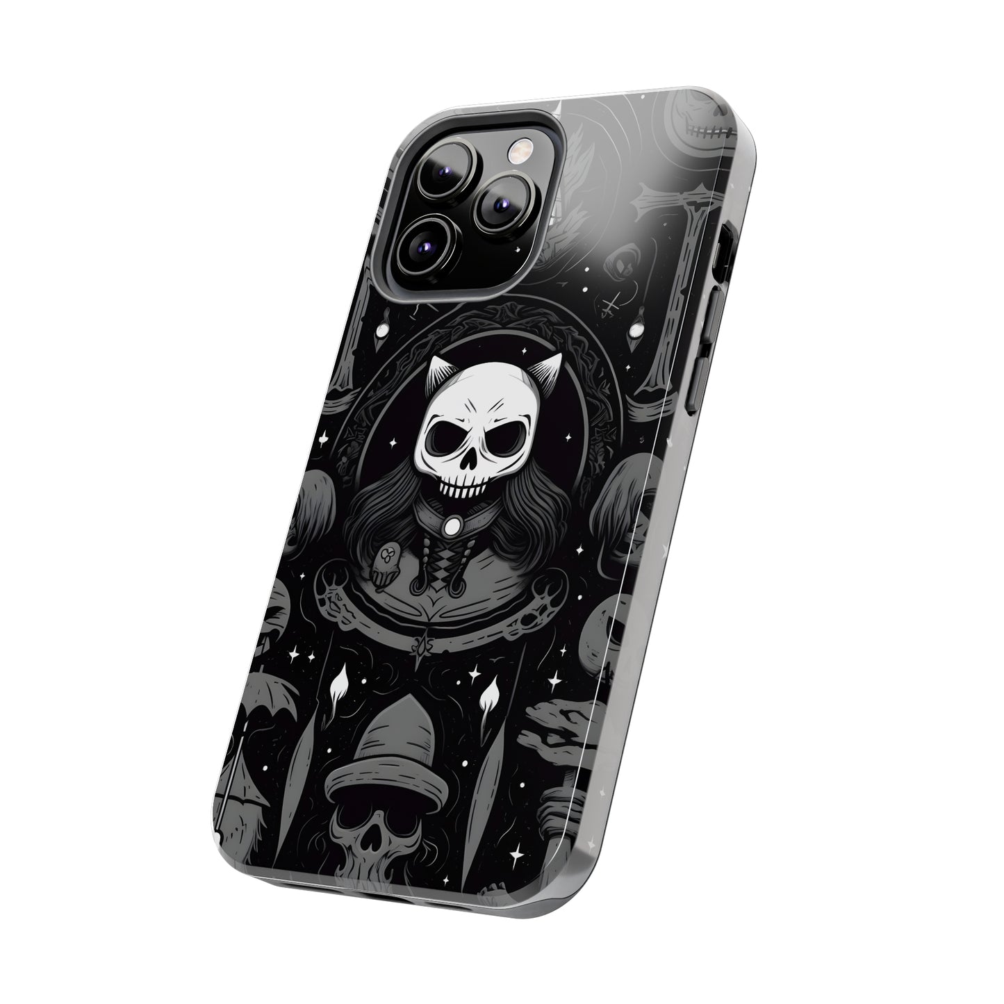 Spooky Patternal Skulls - Protective iPhone Cases