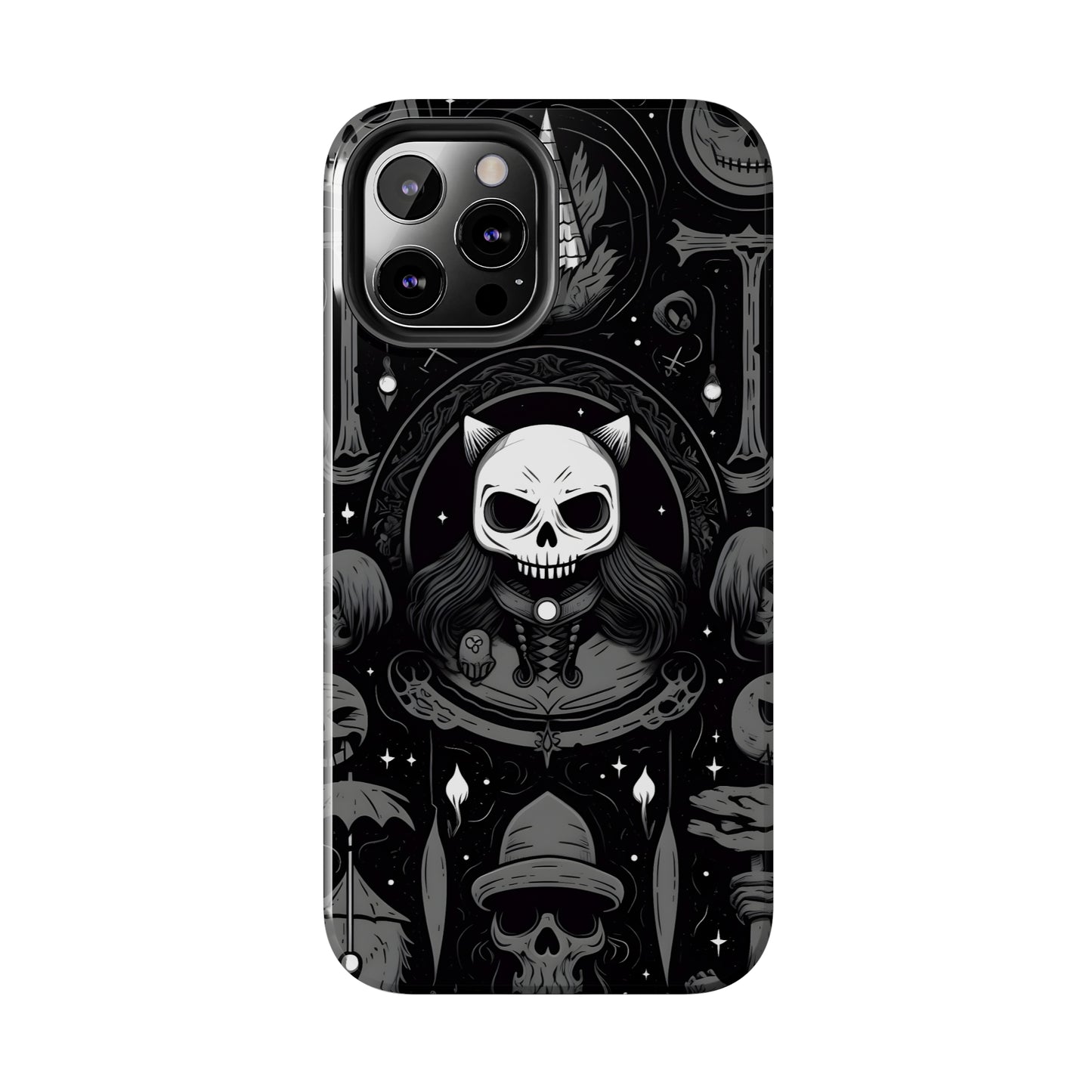 Spooky Patternal Skulls - Protective iPhone Cases