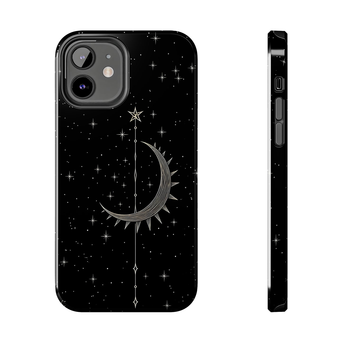 Gothic Crescent Moon - Protective iPhone Cases