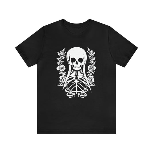 Goth Skull Girl - Cotton Unisex T-Shirt