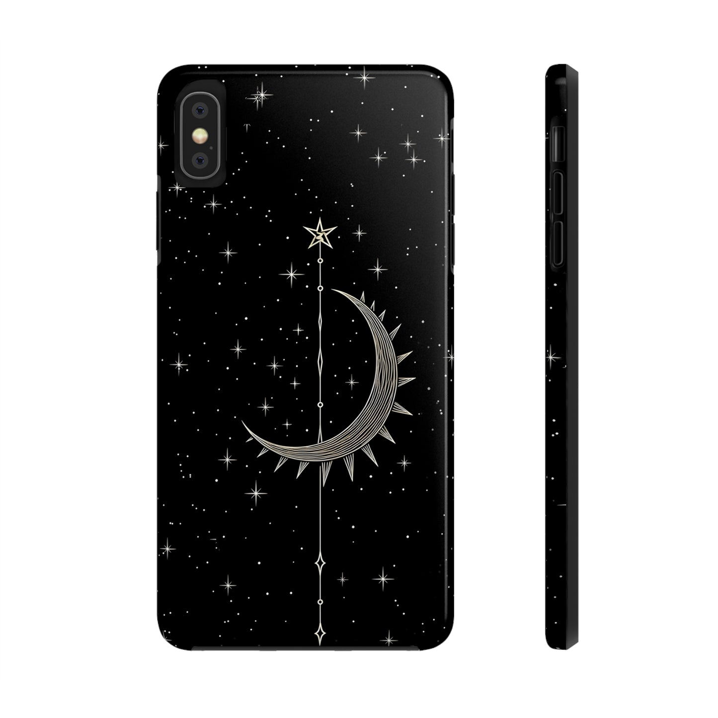 Gothic Crescent Moon - Protective iPhone Cases