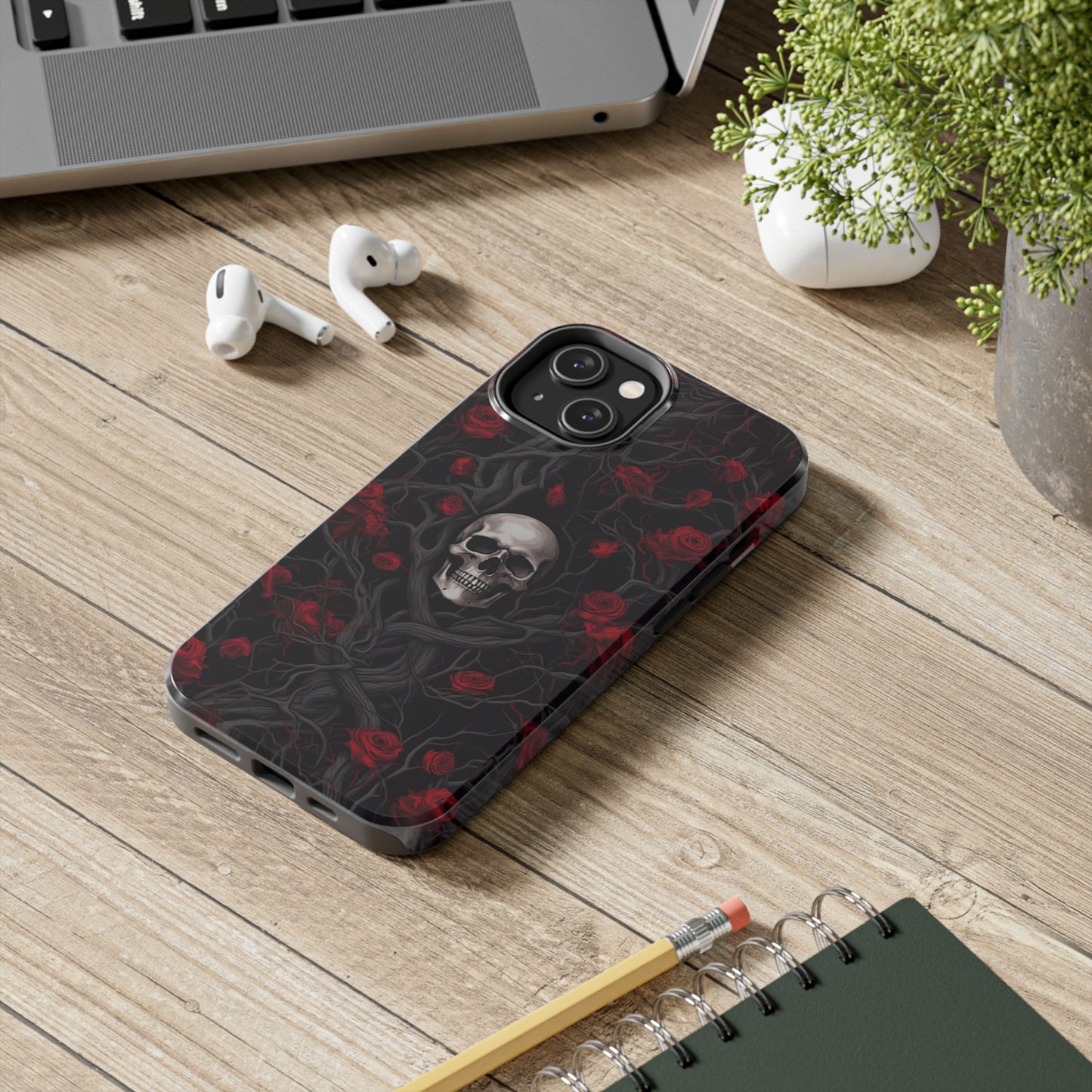 Skull and Roses - Tough iPhone Cases