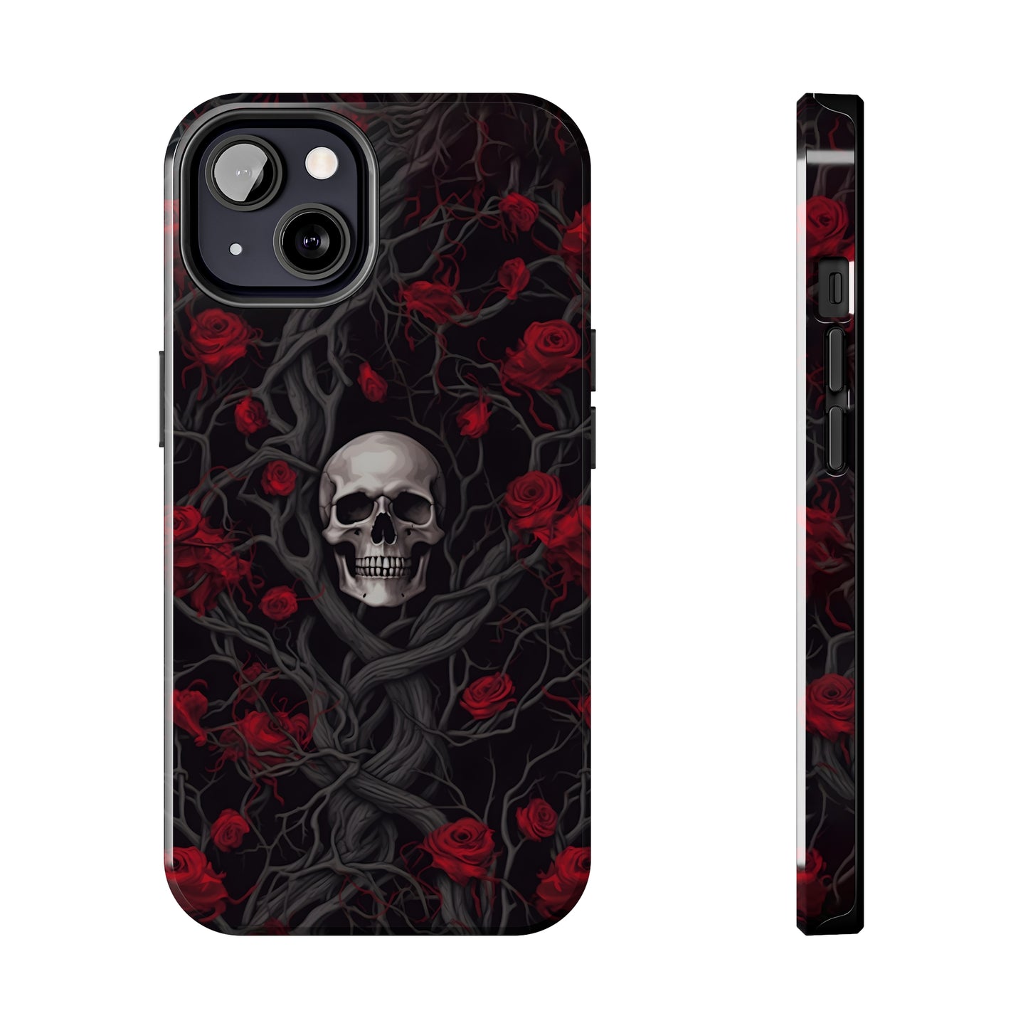 Skull and Roses - Tough iPhone Cases