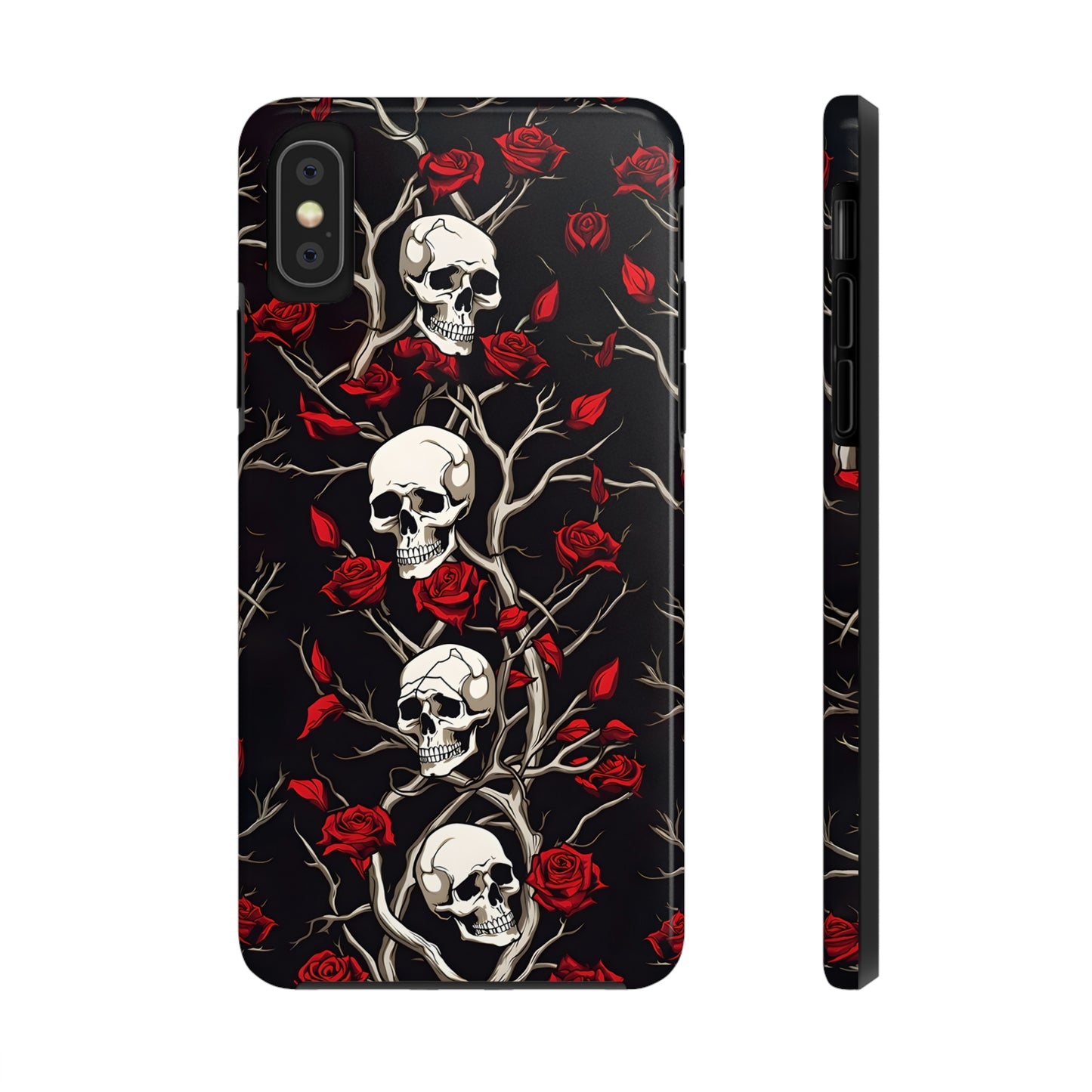 Skull and Rose - Tough iPhone Cases