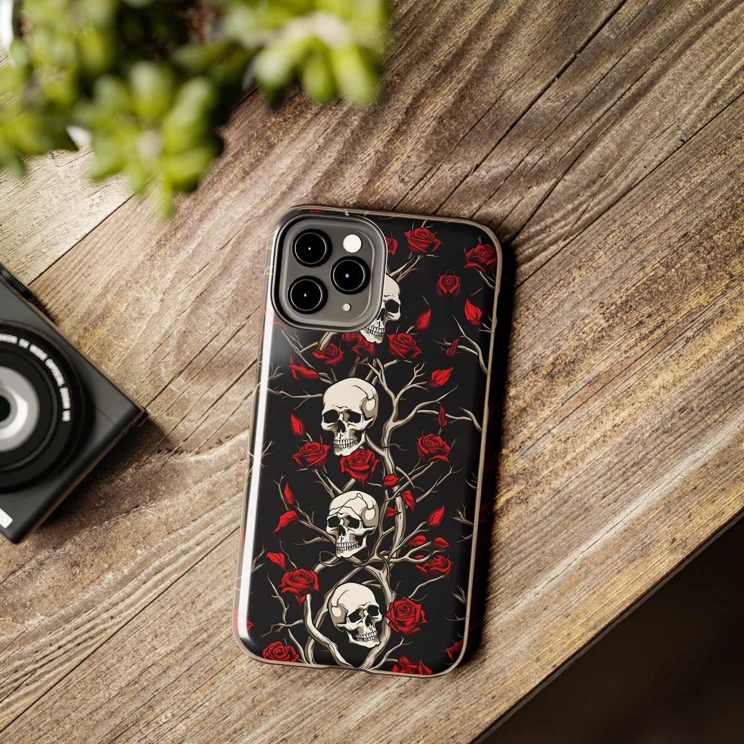 Skull and Rose - Tough iPhone Cases