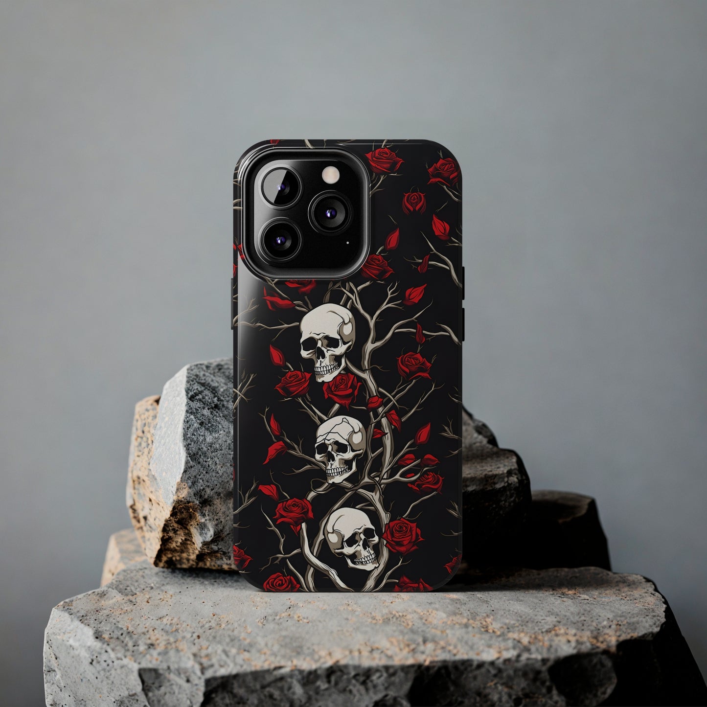Skull and Rose - Tough iPhone Cases