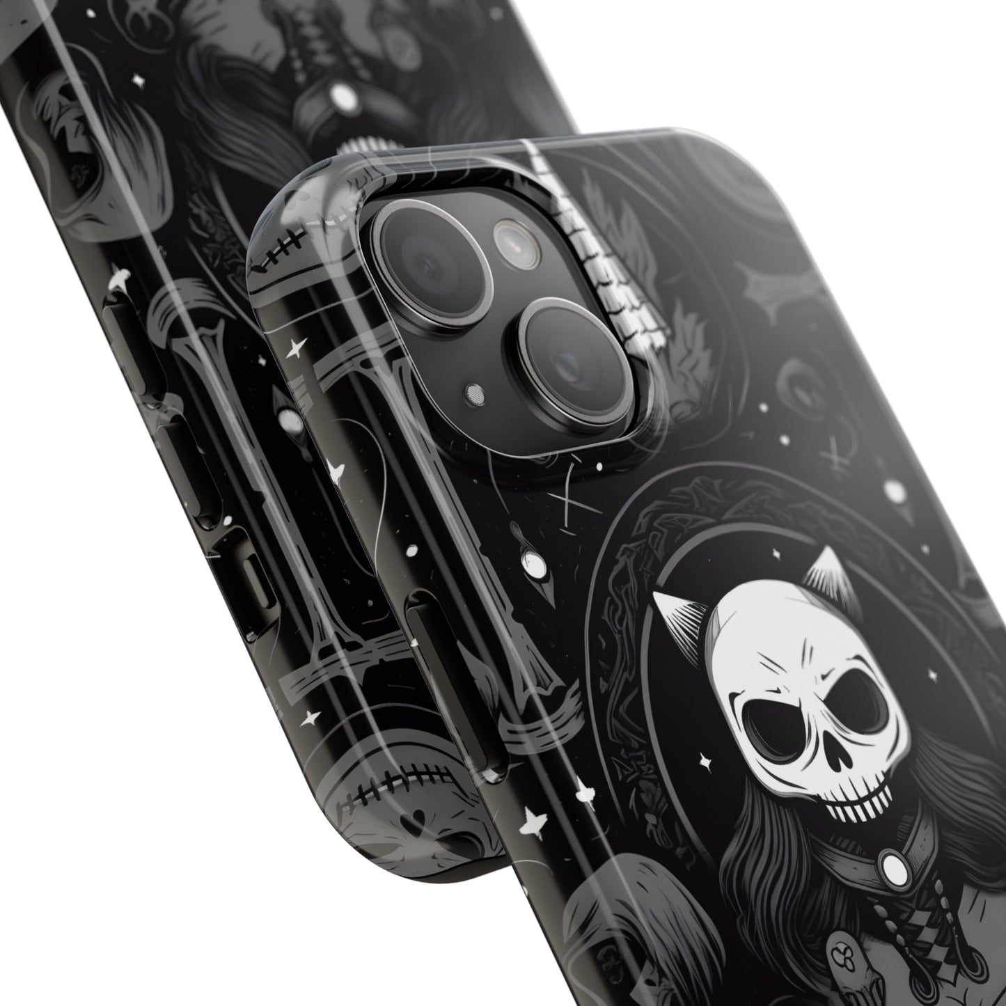 Spooky Patternal Skulls - Protective iPhone Cases