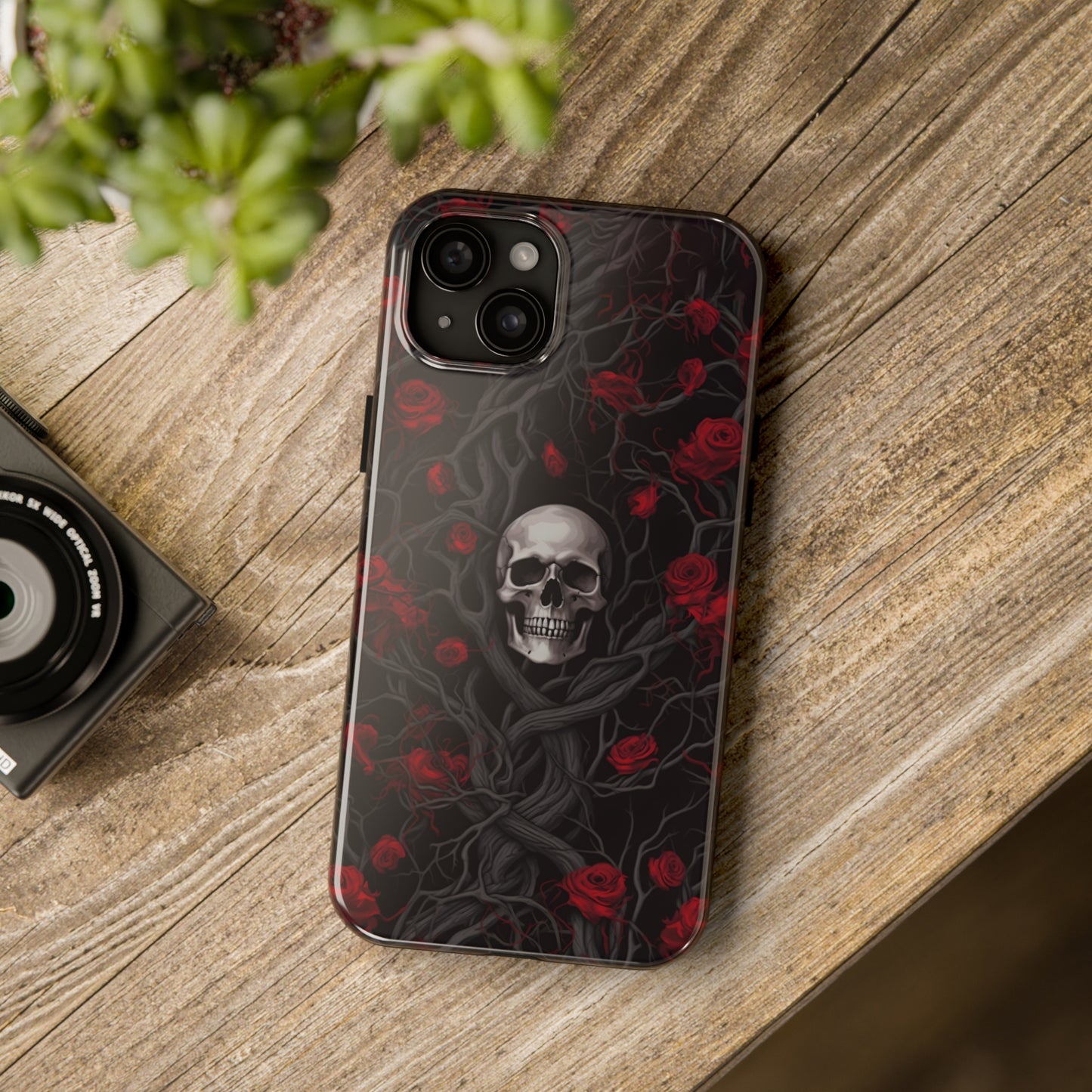 Skull and Roses - Tough iPhone Cases