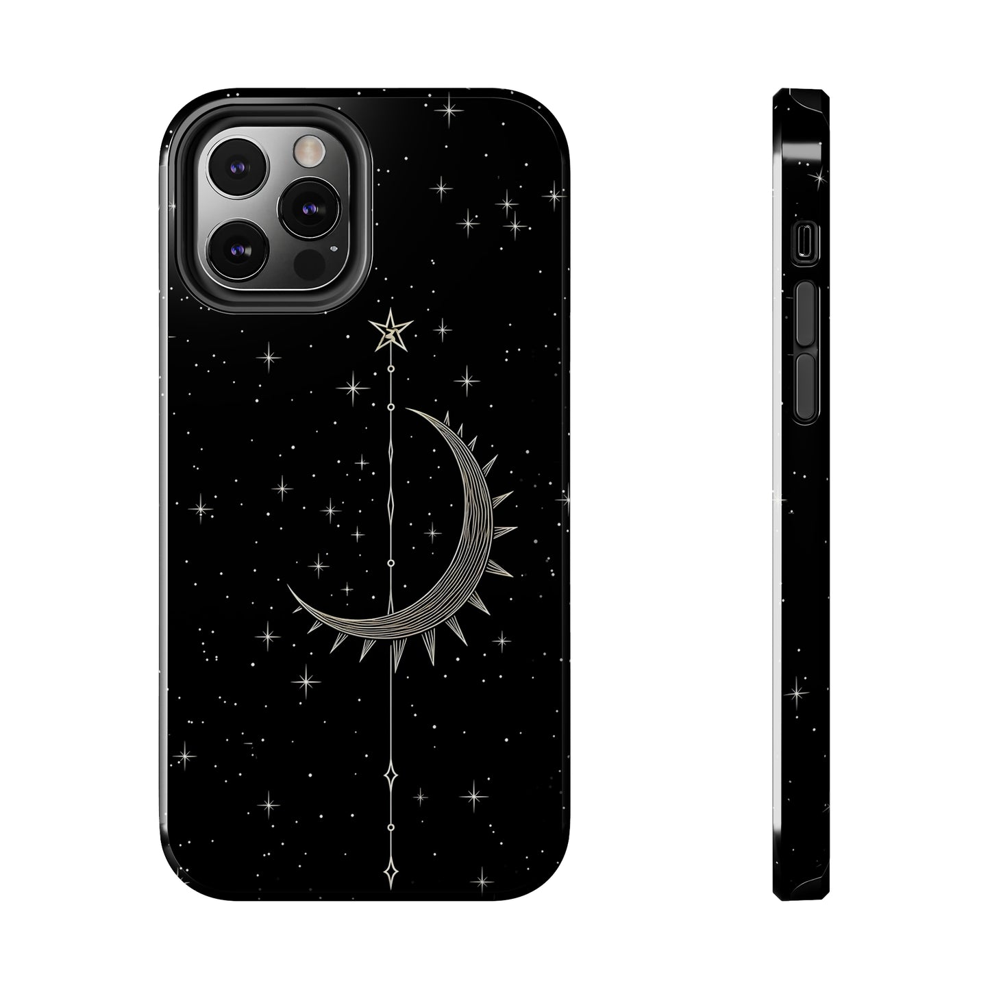 Gothic Crescent Moon - Protective iPhone Cases