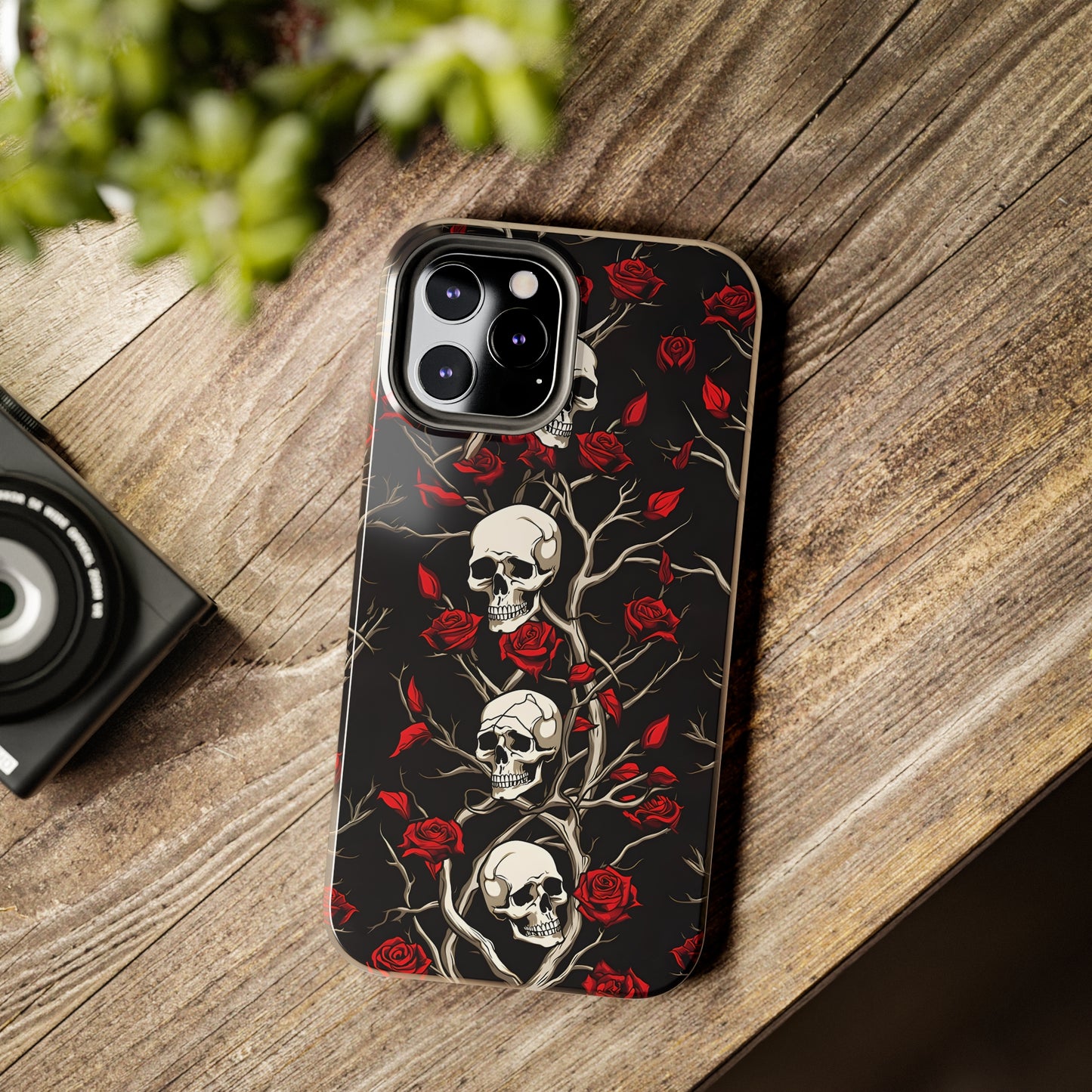 Skull and Rose - Tough iPhone Cases