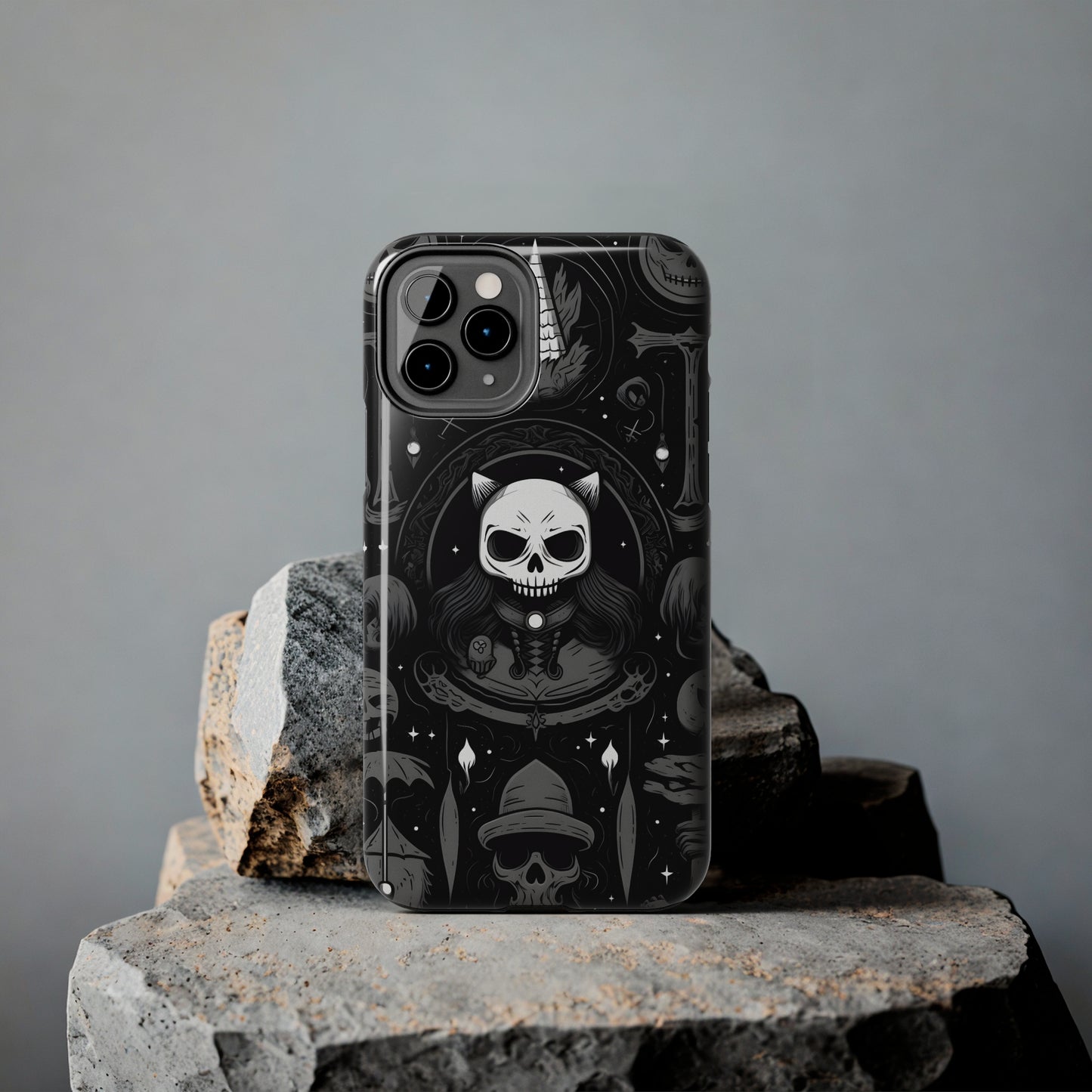 Spooky Patternal Skulls - Protective iPhone Cases