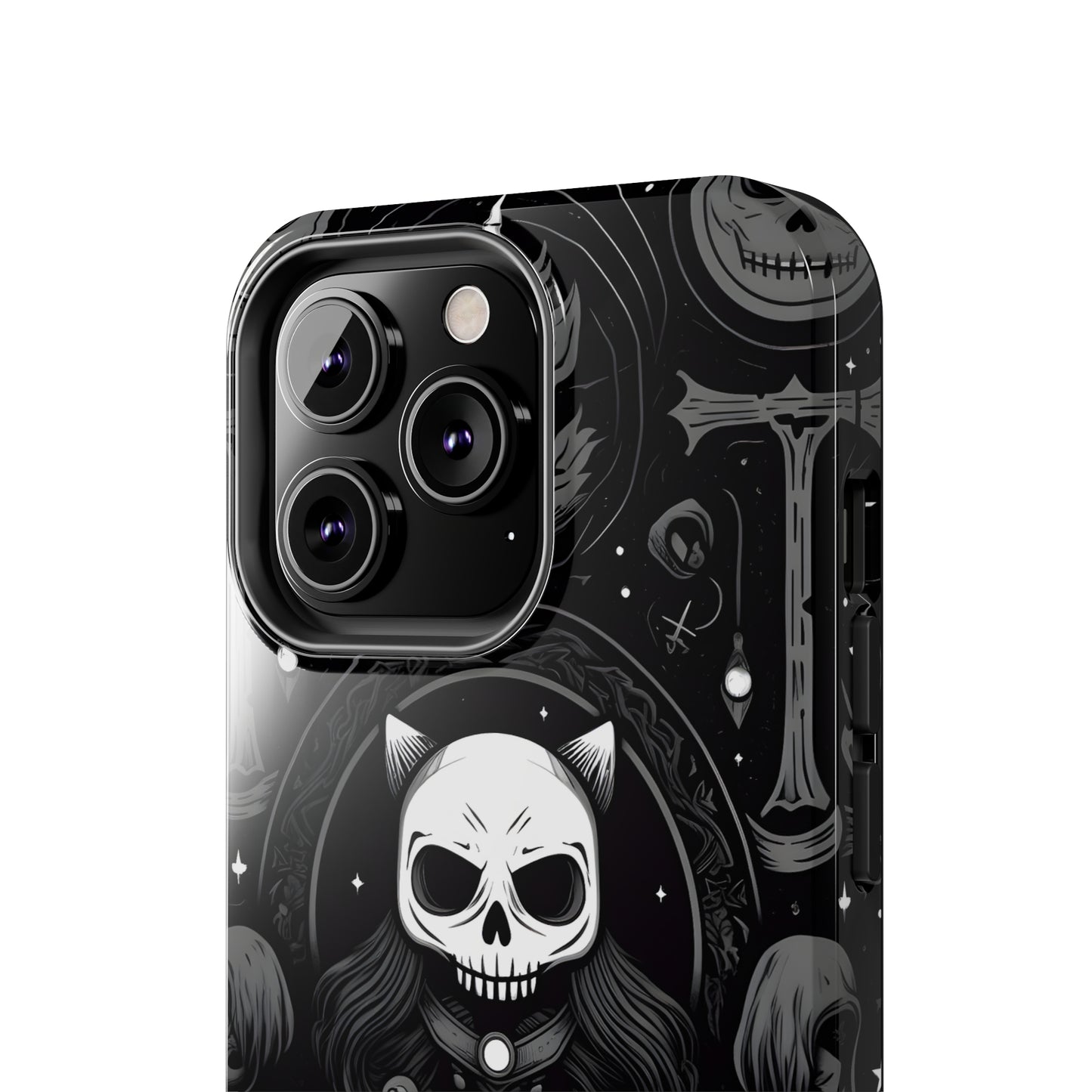 Spooky Patternal Skulls - Protective iPhone Cases