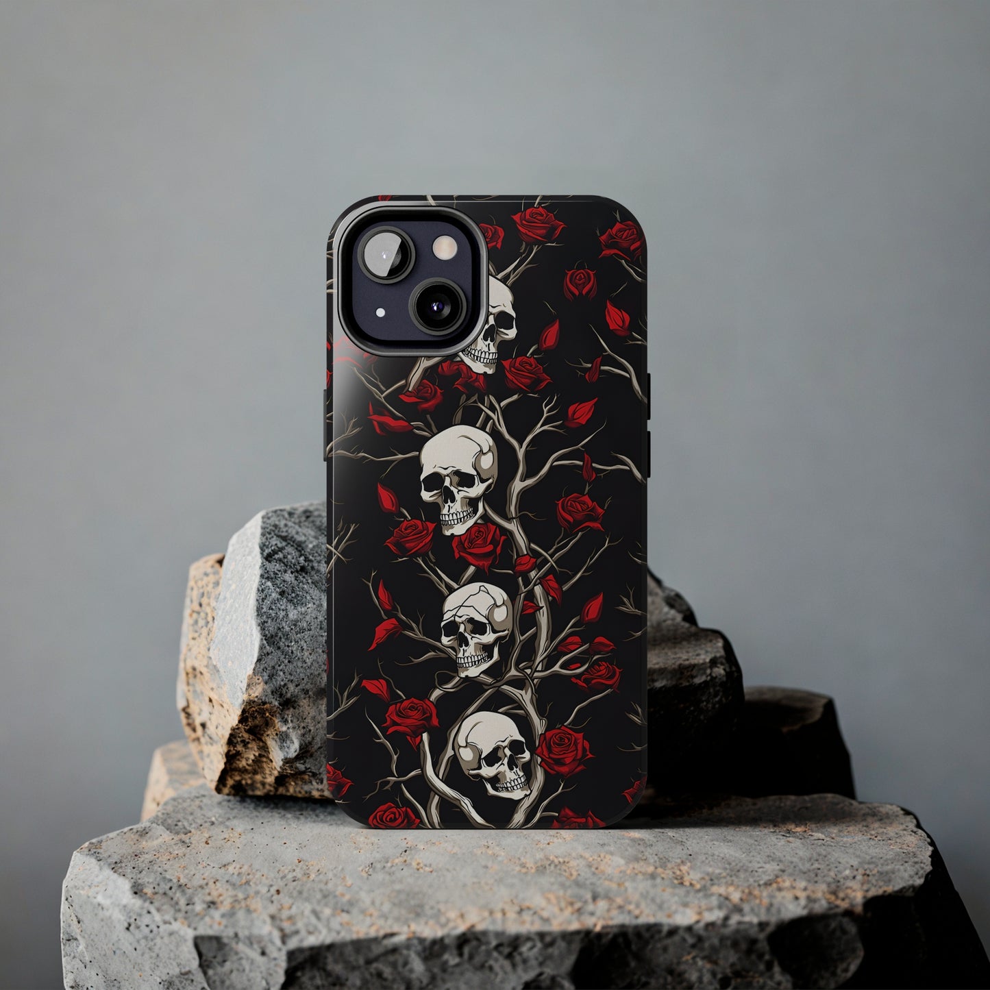 Skull and Rose - Tough iPhone Cases