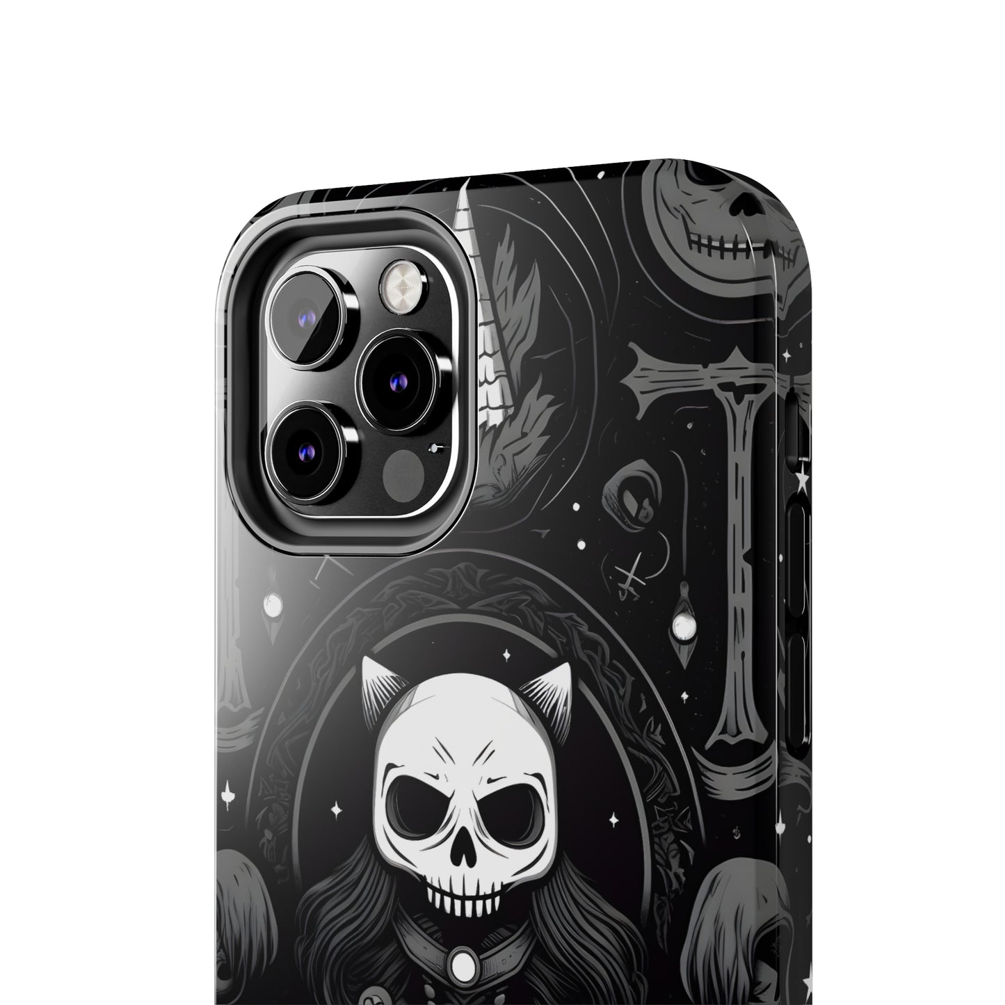 Spooky Patternal Skulls - Protective iPhone Cases