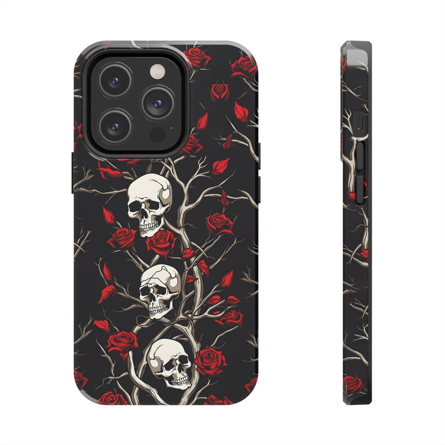 Skull and Rose - Tough iPhone Cases