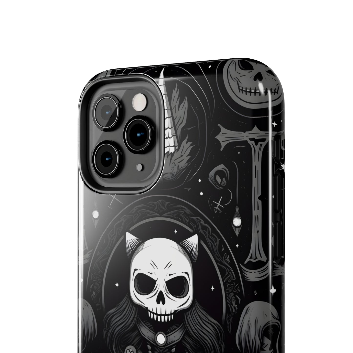 Spooky Patternal Skulls - Protective iPhone Cases