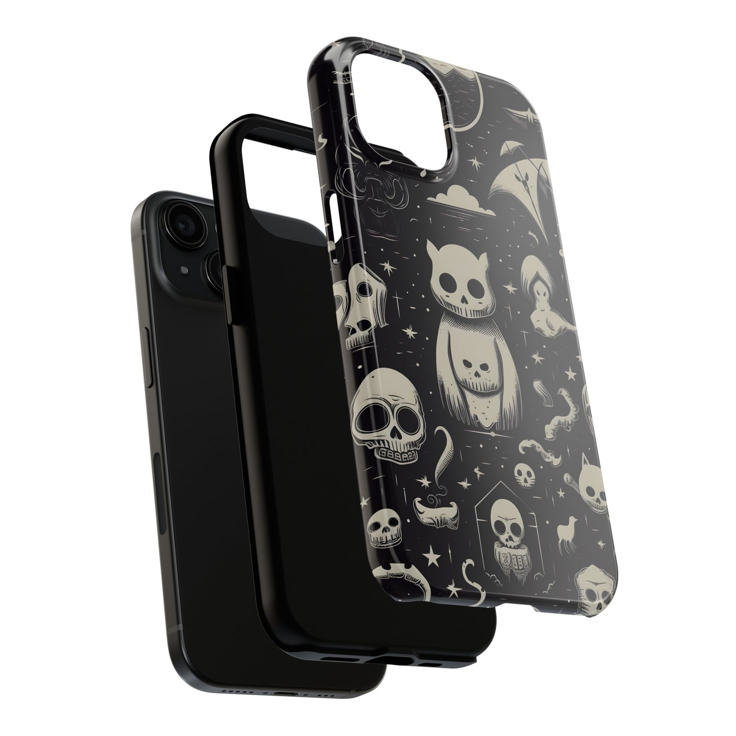 Spooky Skull Patterns - Protective iPhone Cases