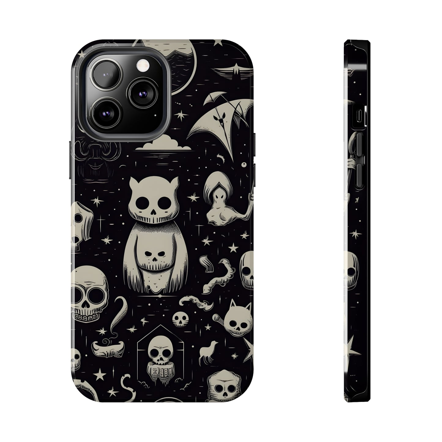 Spooky Skull Patterns - Protective iPhone Cases
