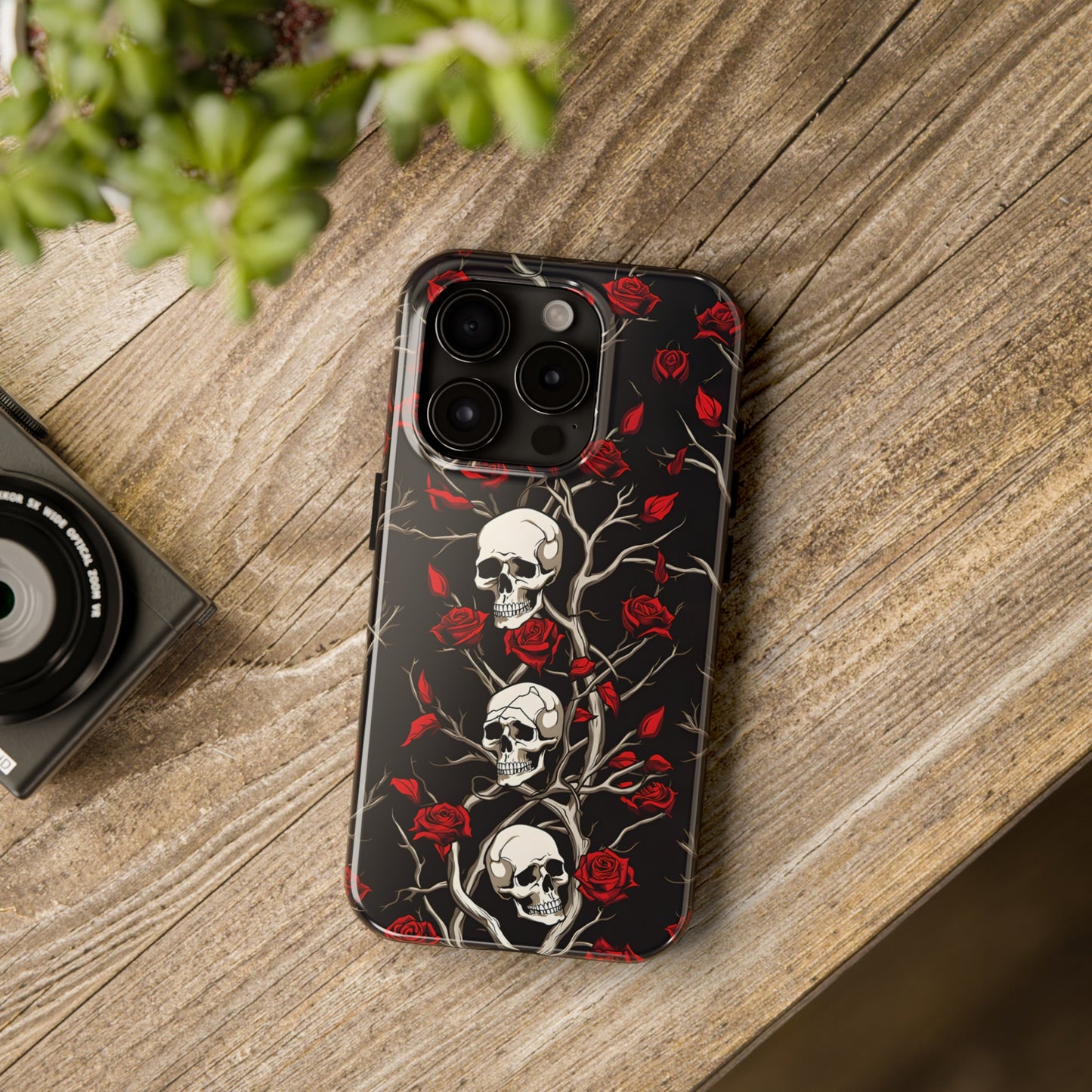 Skull and Rose - Tough iPhone Cases