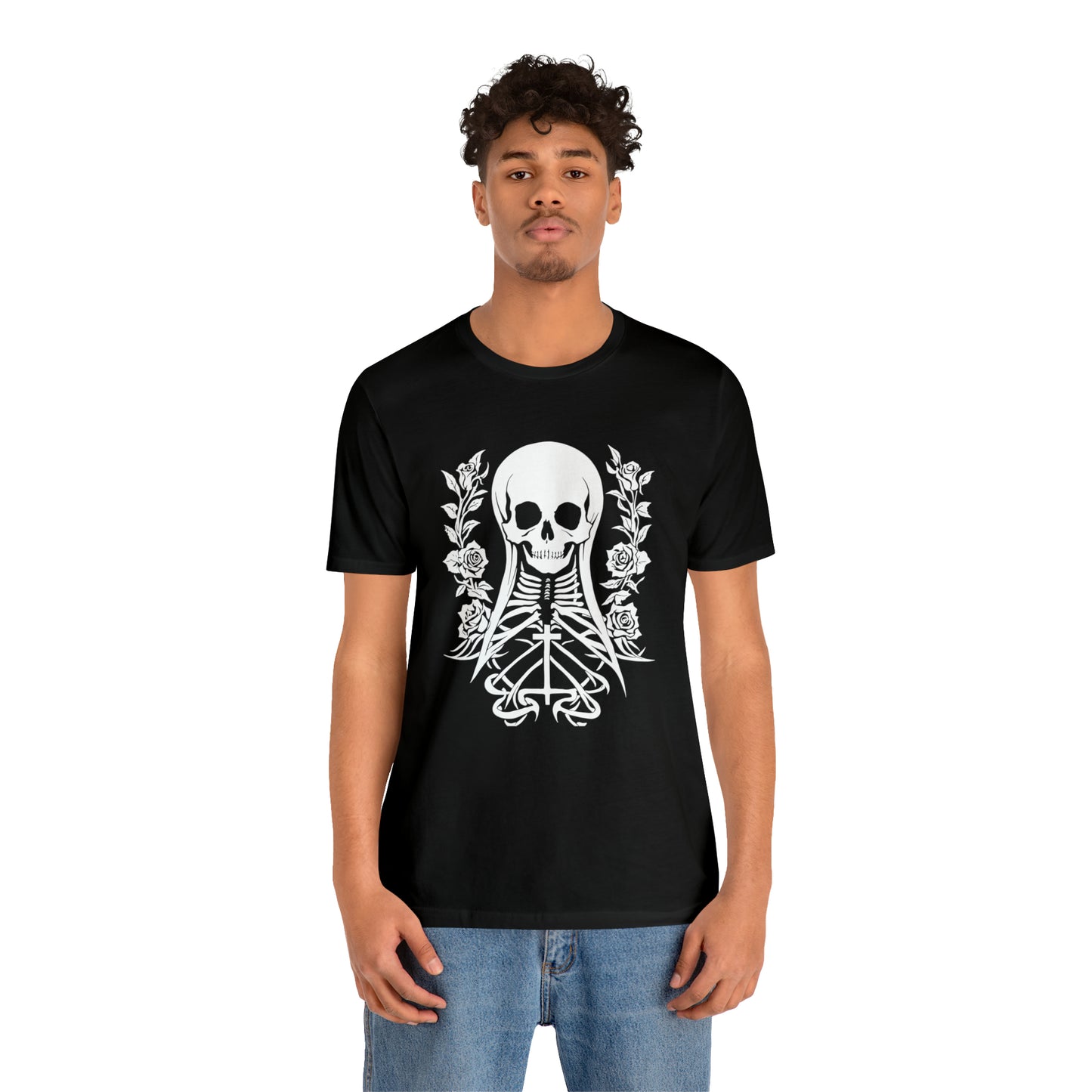 Goth Skull Girl - Cotton Unisex T-Shirt