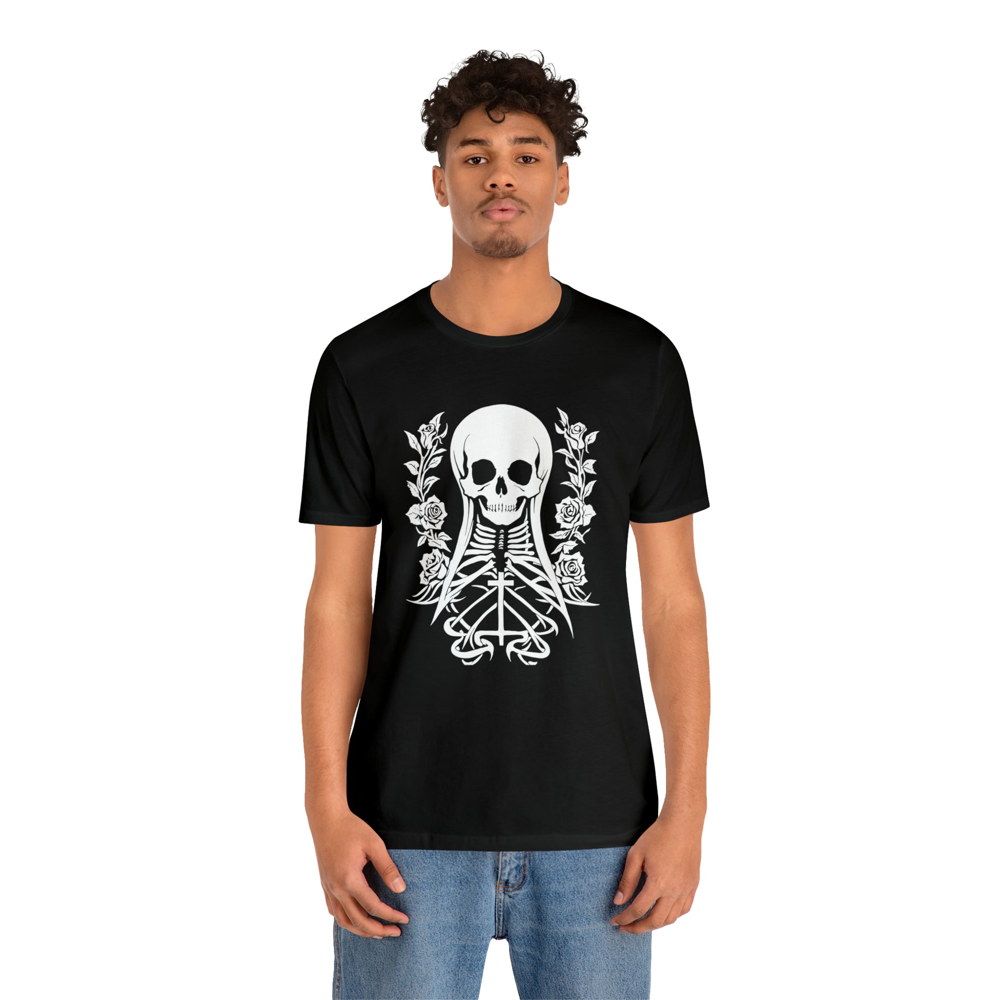 Goth Skull Girl - Cotton Unisex T-Shirt