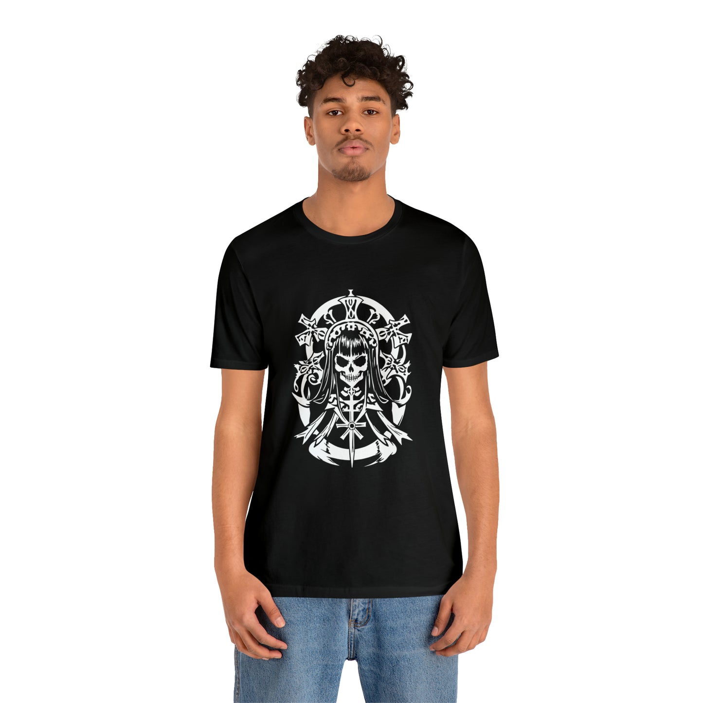 Gothic Skeleton Woman - Cotton Unisex T-Shirt - Tegusuk Store - Black Man