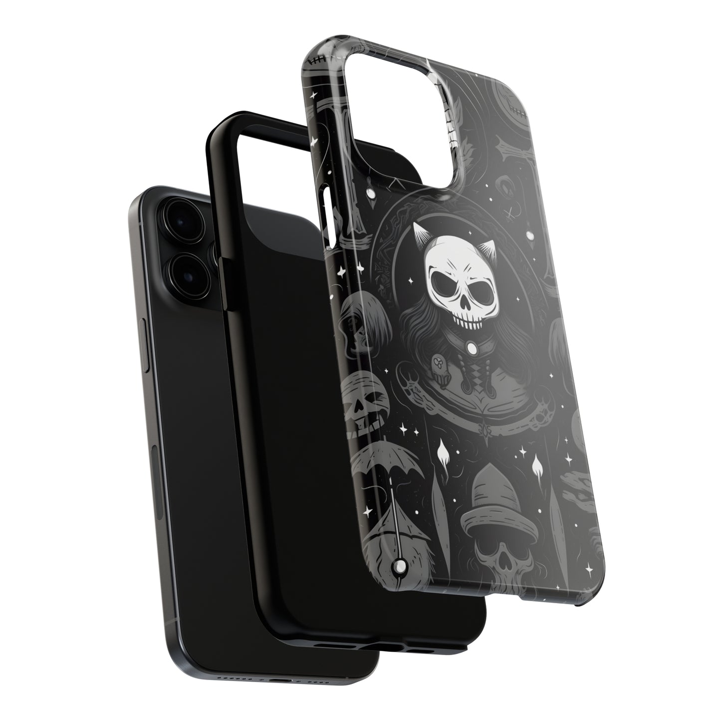 Spooky Patternal Skulls - Protective iPhone Cases