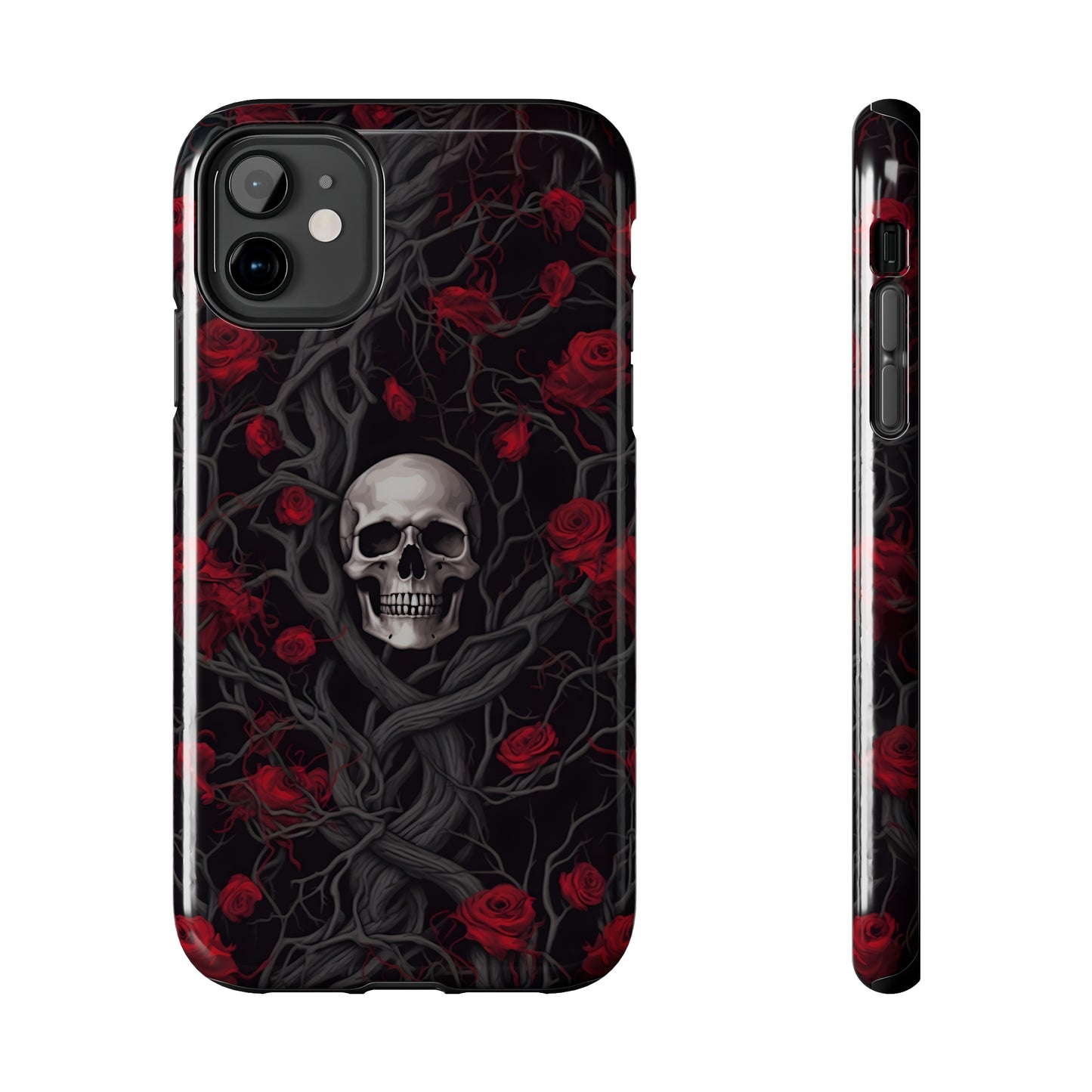 Skull and Roses - Tough iPhone Cases