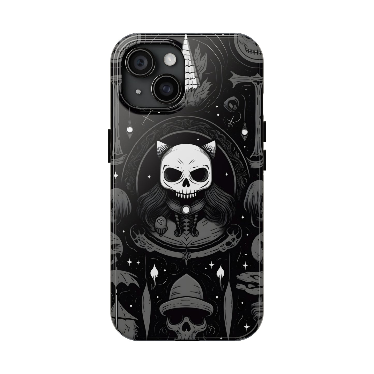 Spooky Patternal Skulls - Protective iPhone Cases