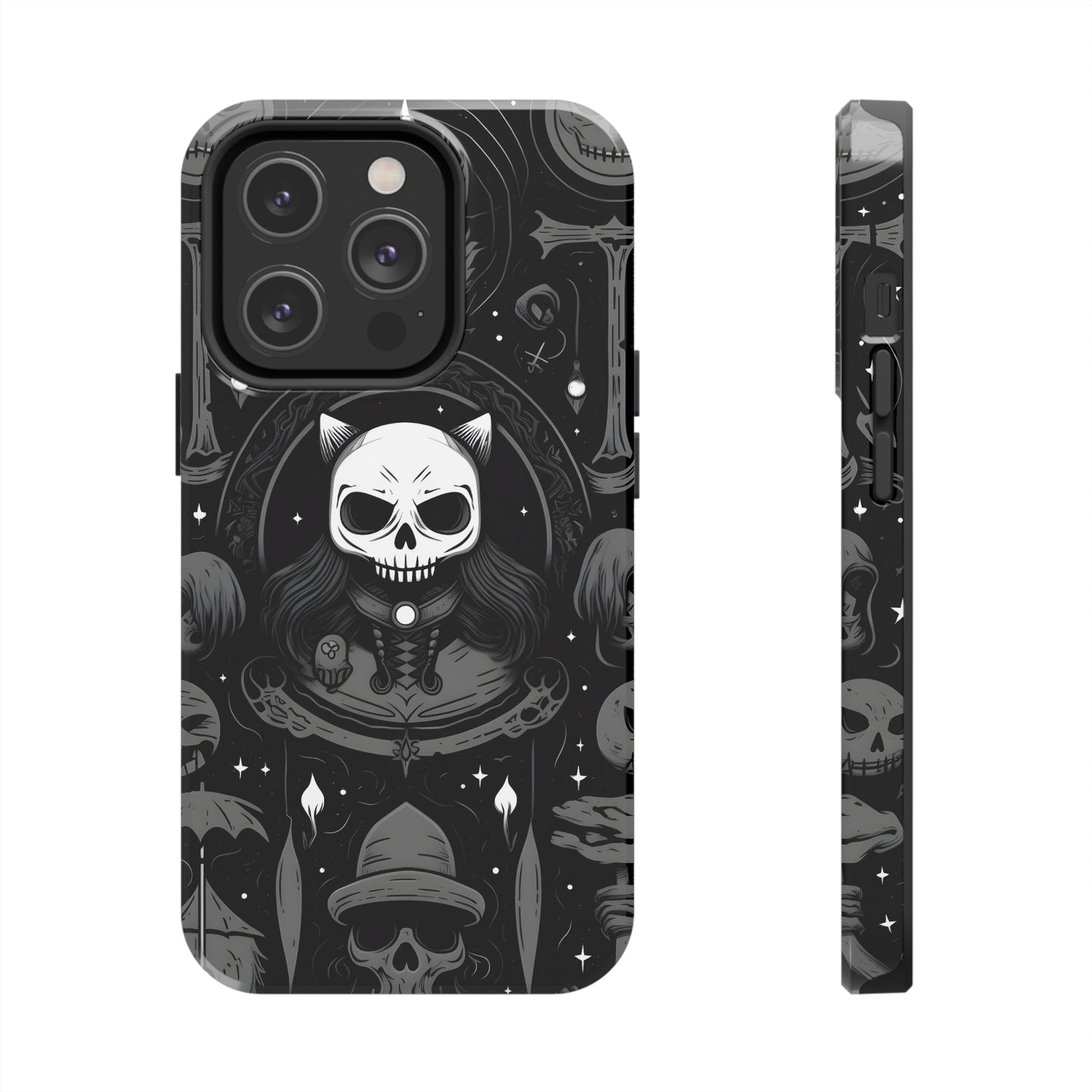 Spooky Patternal Skulls - Protective iPhone Cases